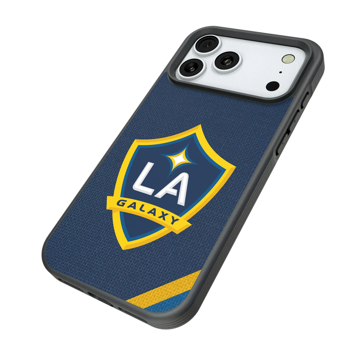 LA Galaxy Diagonal Stripe iPhone Bump Phone Case for Apple iPhone - Isometric View#Device_iPhone 18 Pro Max