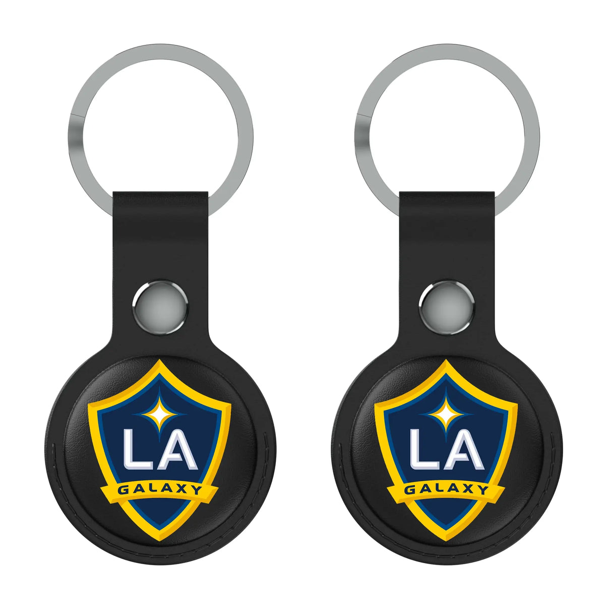 LA Galaxy Insignia AirTag Black Airtag Holder 2-Pack