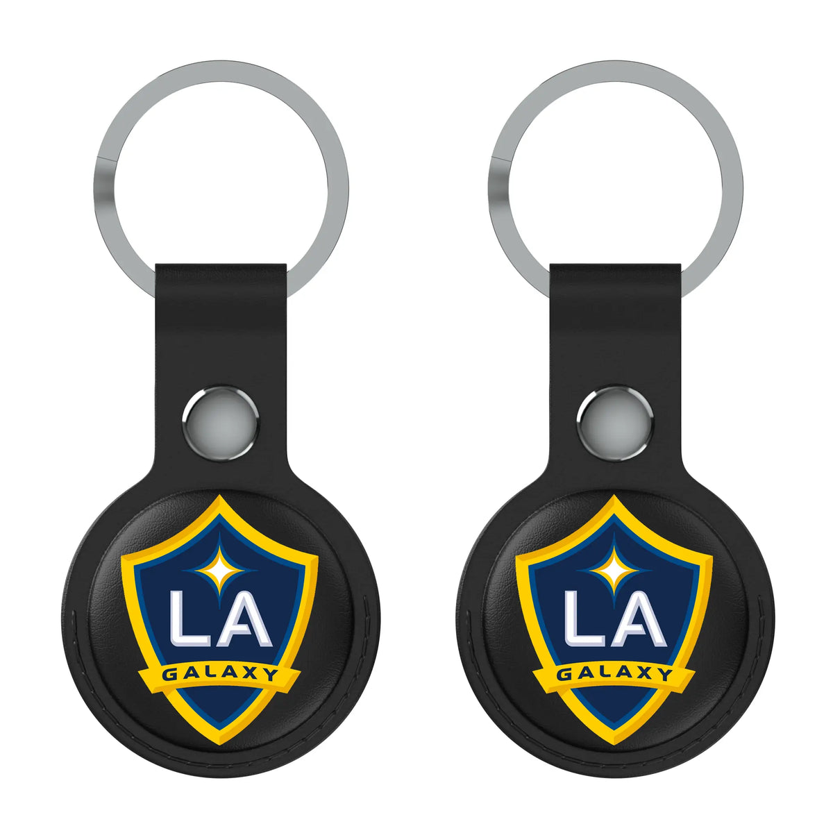 LA Galaxy Insignia AirTag Black Airtag Holder 2-Pack
