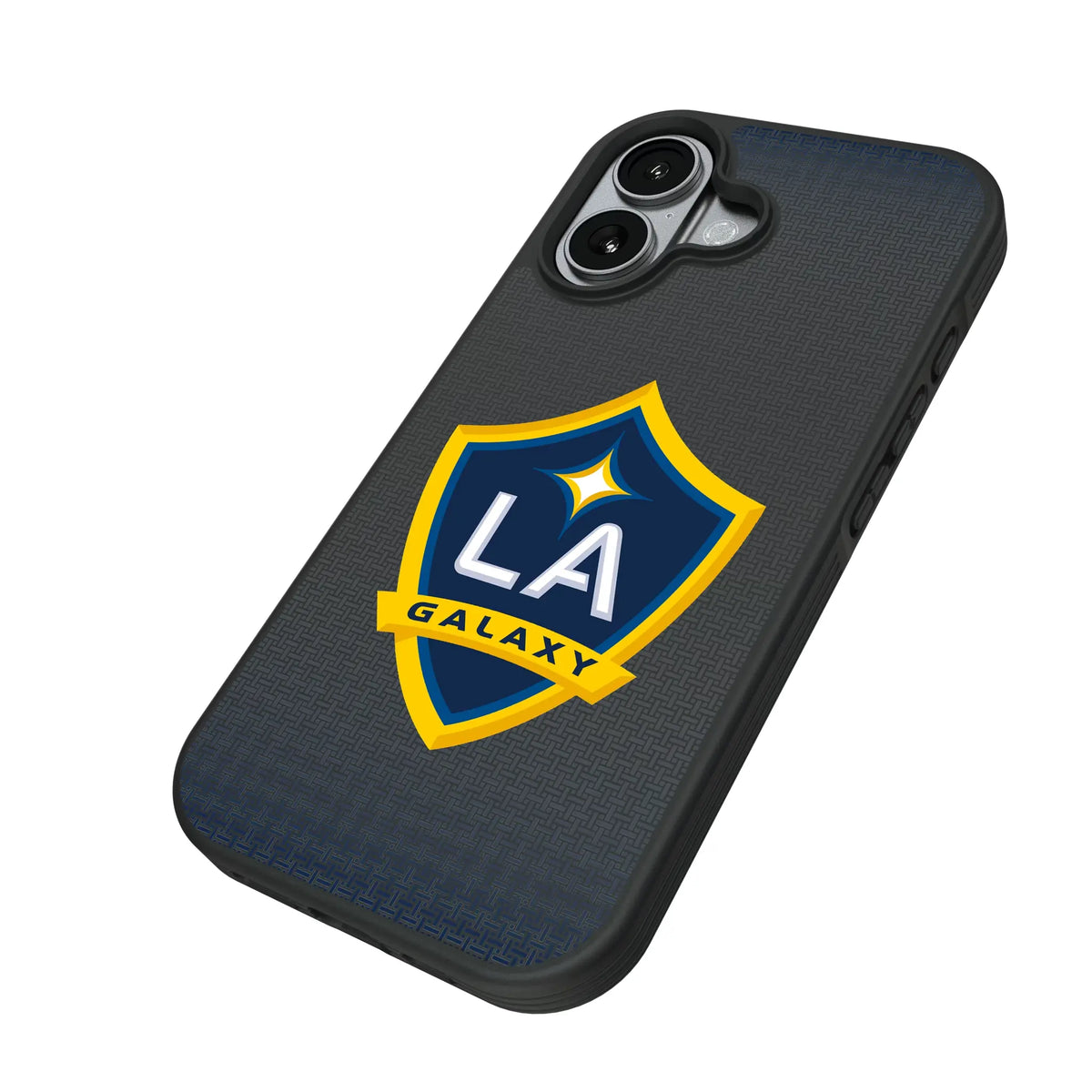 LA Galaxy Linen iPhone Bump Phone Case for Apple iPhone - Isometric View#Device_iPhone 17