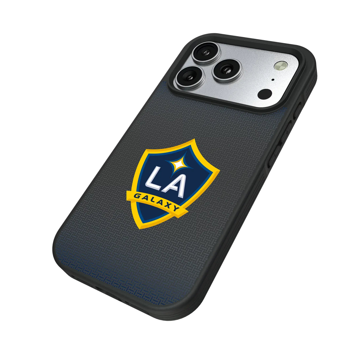 LA Galaxy Linen iPhone Bump Phone Case for Apple iPhone - Isometric View#Device_iPhone 17 Pro