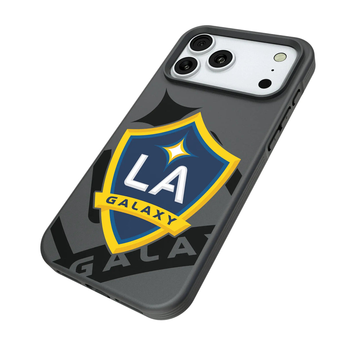 LA Galaxy Monocolor Tilt iPhone Bump Phone Case for Apple iPhone - Isometric View#Device_iPhone 18 Pro Max