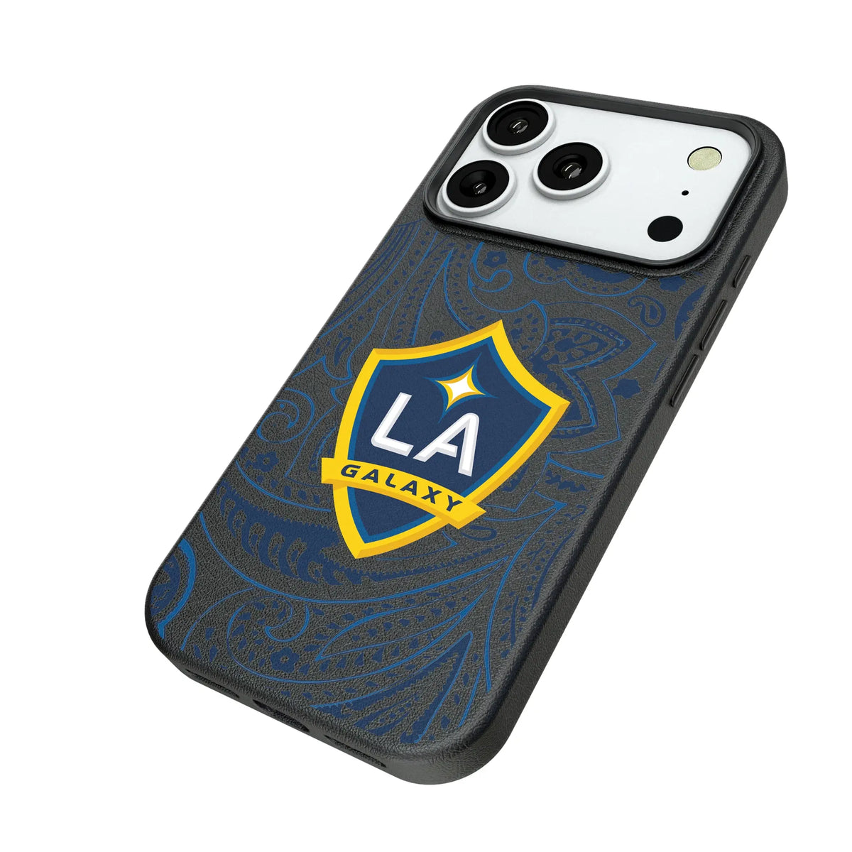 LA Galaxy Paisley iPhone MagSafe Compatible Phone Case for Apple iPhone - Isometric View#Device_iPhone 18 Pro
