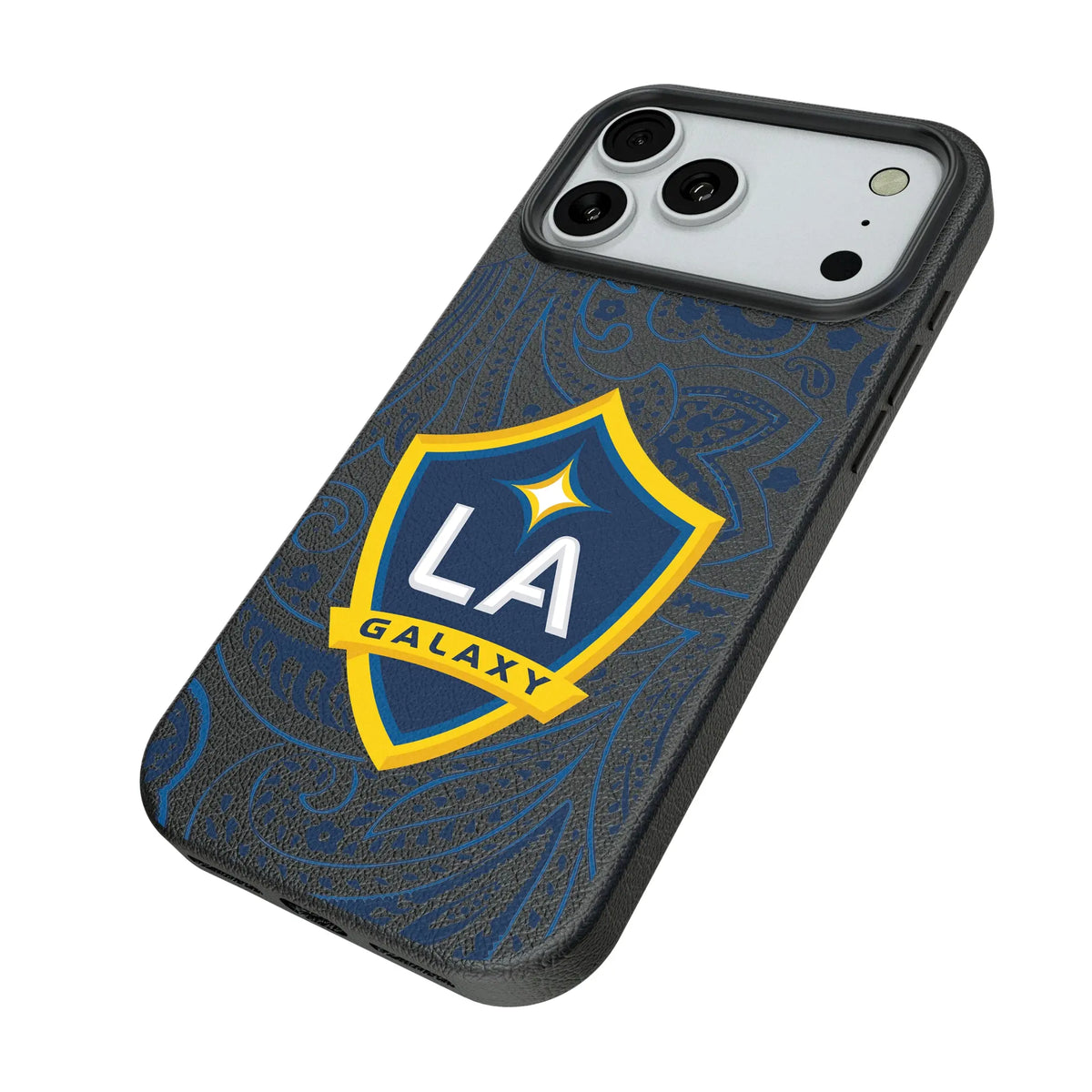 LA Galaxy Paisley iPhone MagSafe Compatible Phone Case for Apple iPhone - Isometric View#Device_iPhone 18 Pro Max
