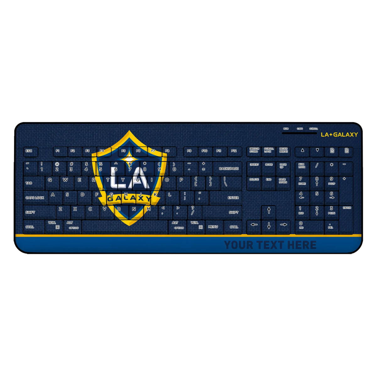 LA Galaxy Personalized Endzone Solid Wireless USB Keyboard