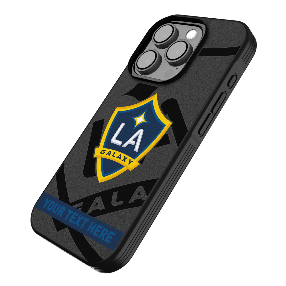 LA Galaxy Personalized Tilt iPhone Bump Phone Case for Apple iPhone - Isometric View