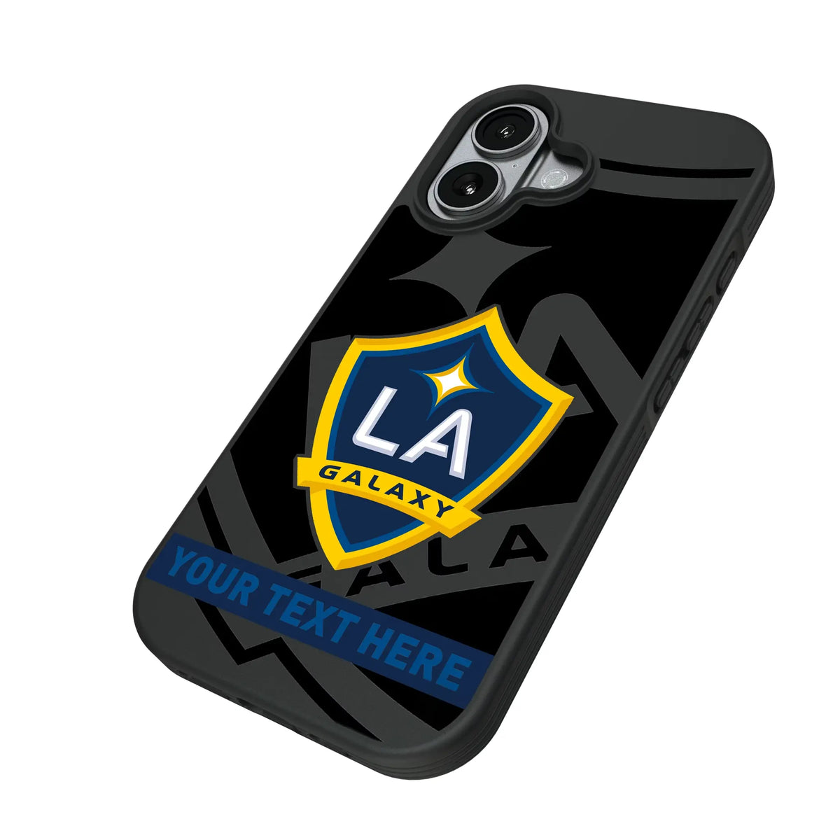 LA Galaxy Personalized Tilt iPhone Bump Phone Case for Apple iPhone - Isometric View#Device_iPhone 17