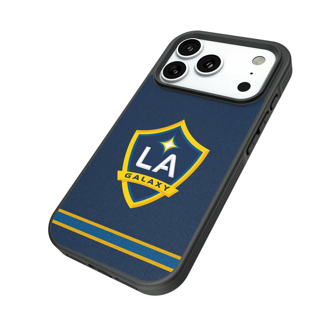 LA Galaxy Stripe iPhone Bump Phone Case for Apple iPhone - Isometric View#Device_iPhone 18 Pro