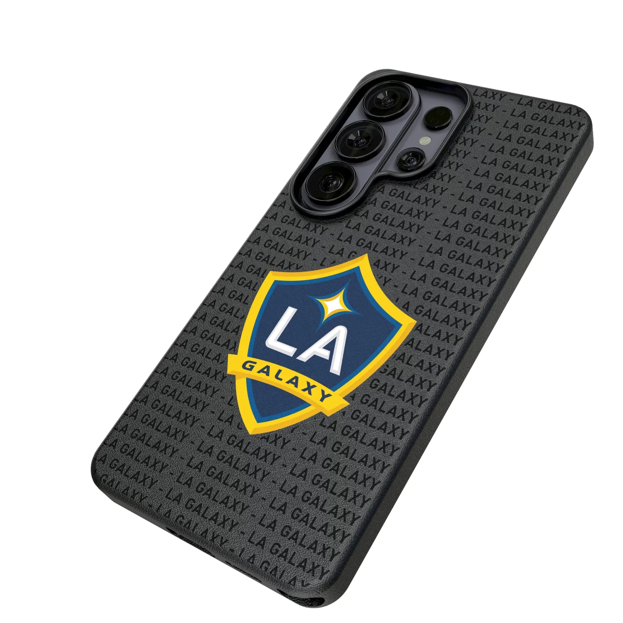 LA Galaxy Text Backdrop Galaxy MagSafe Compatible Phone Case for Samsung Galaxy - Isometric View#Device_Galaxy S26 Ultra