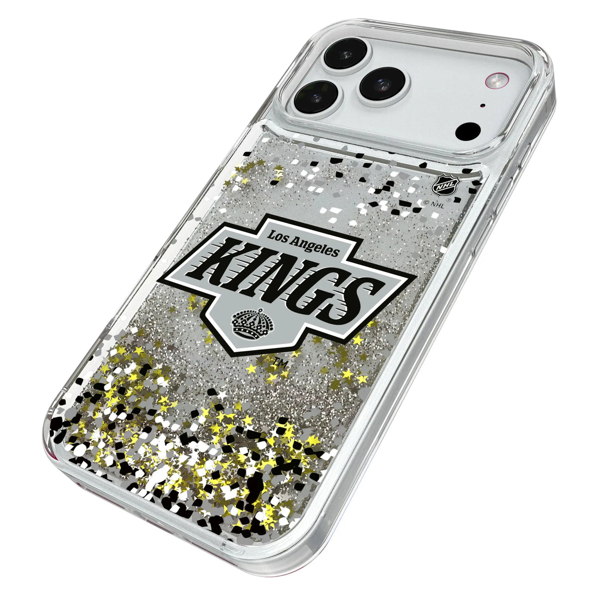 LA Kings Confetti iPhone Glitter Phone Case for Apple iPhone - Isometric View#Device_iPhone 18 Pro Max