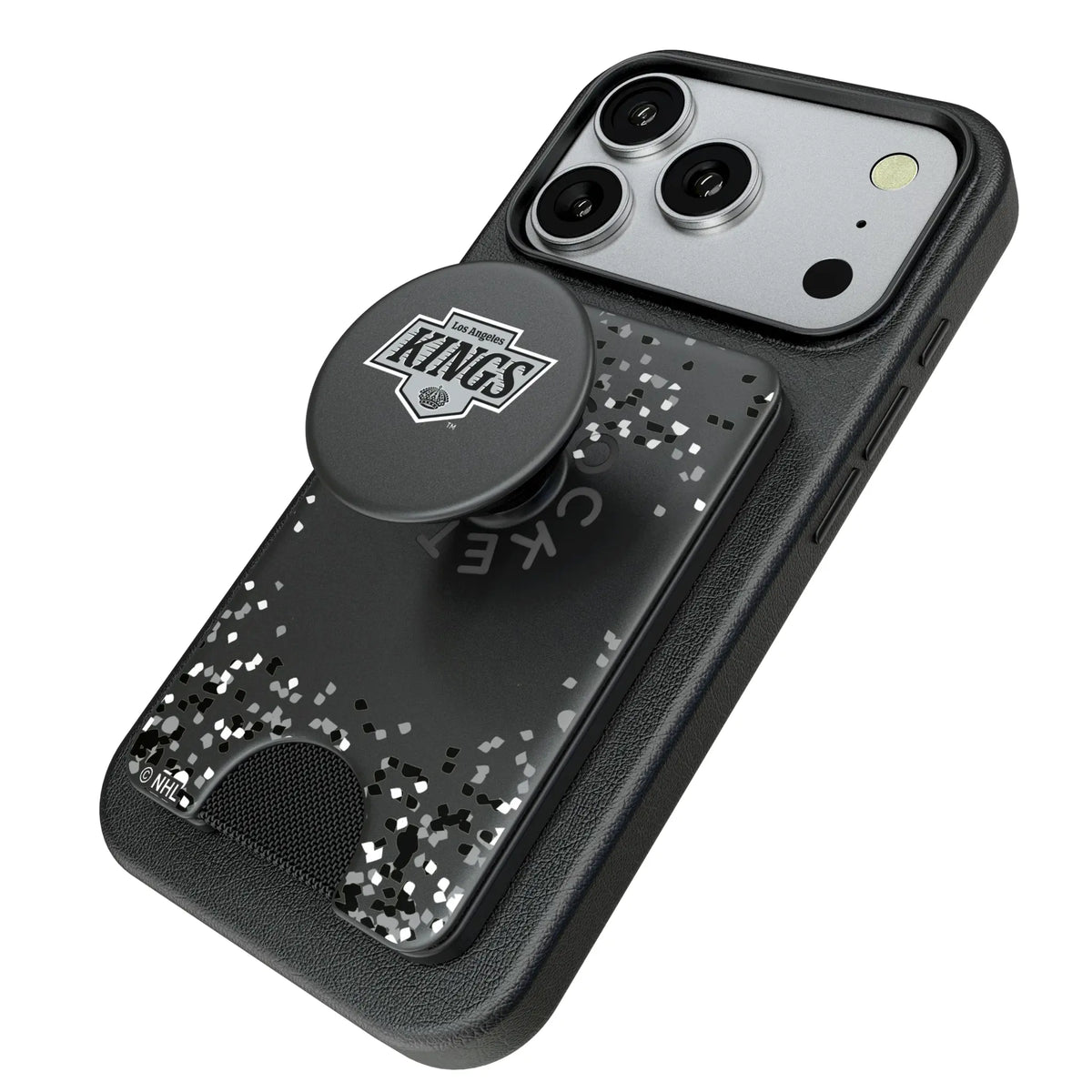 LA Kings Confetti Popsockets Wallet Magnetic - Isometric View