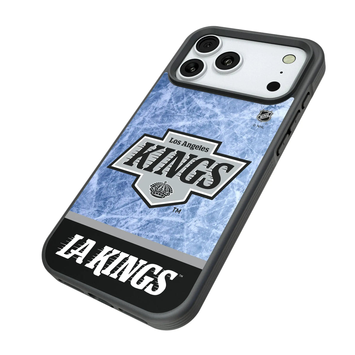 LA Kings Ice Wordmark iPhone Bump Phone Case for Apple iPhone - Isometric View#Device_iPhone 18 Pro Max