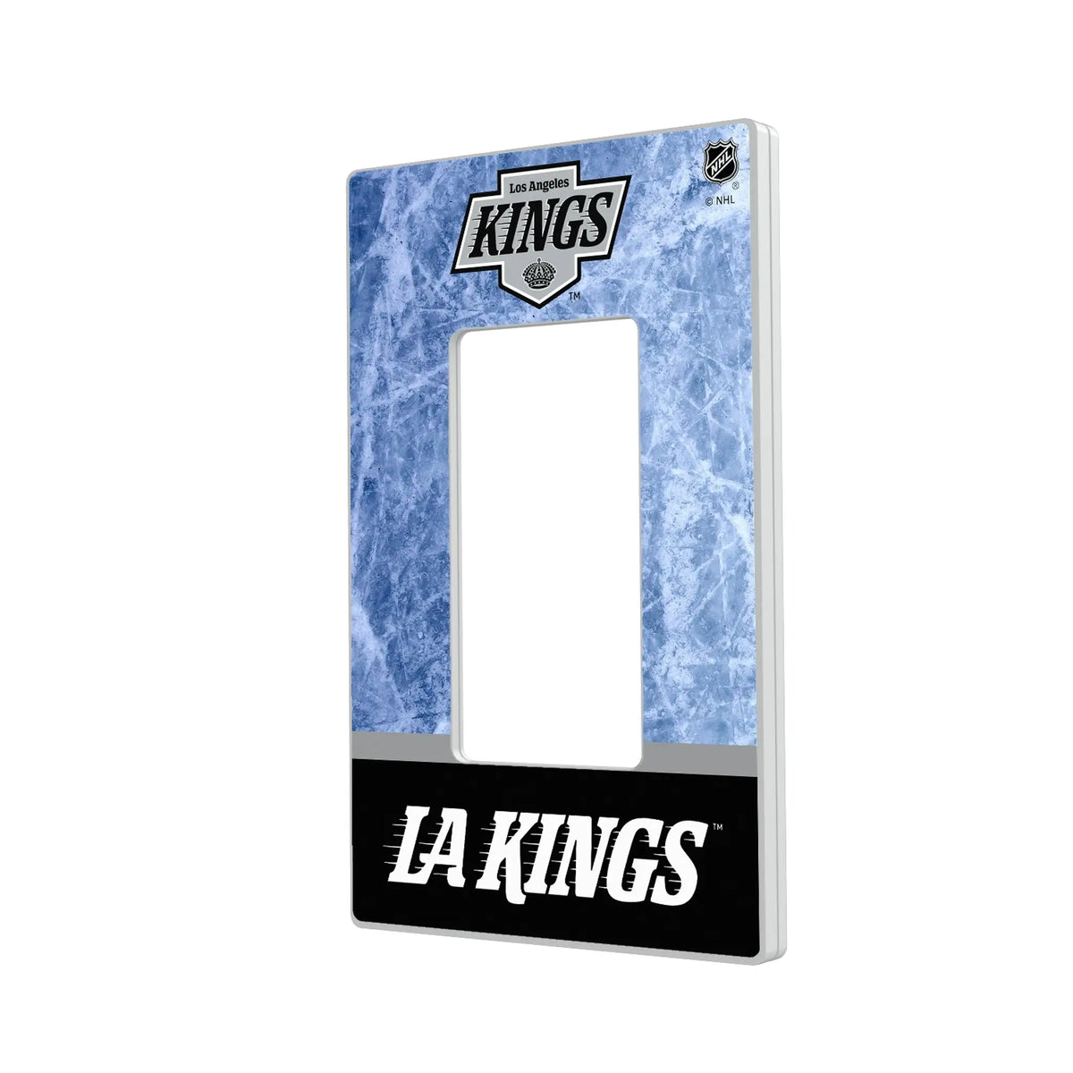 LA Kings Ice Wordmark Hidden-Screw Light Switch Plate#Style_Single Rocker