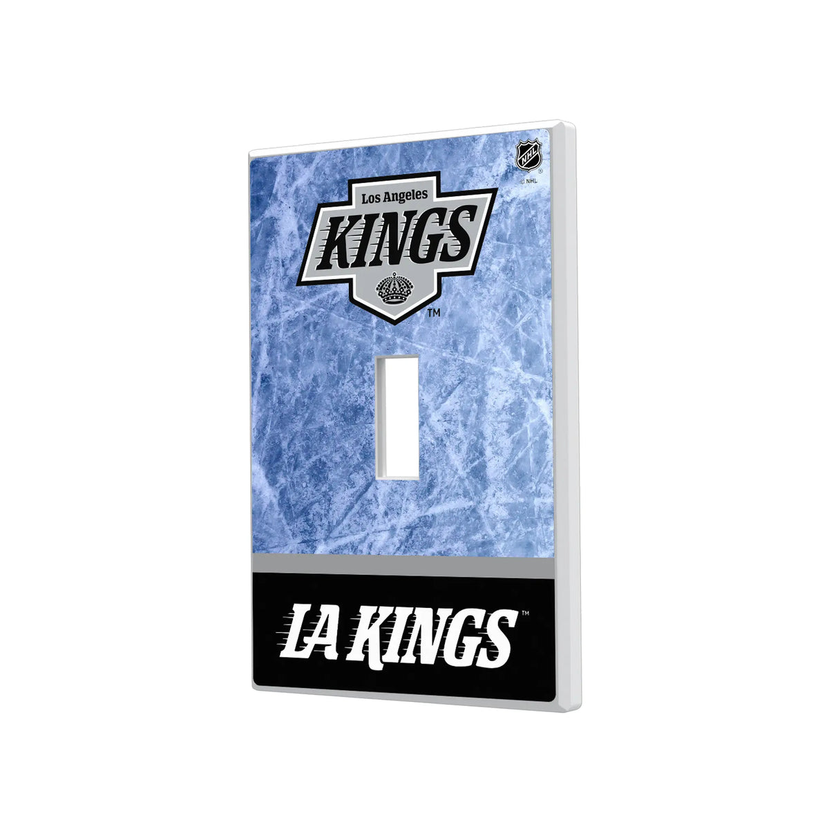 LA Kings Ice Wordmark Hidden-Screw Light Switch Plate#Style_Single Toggle