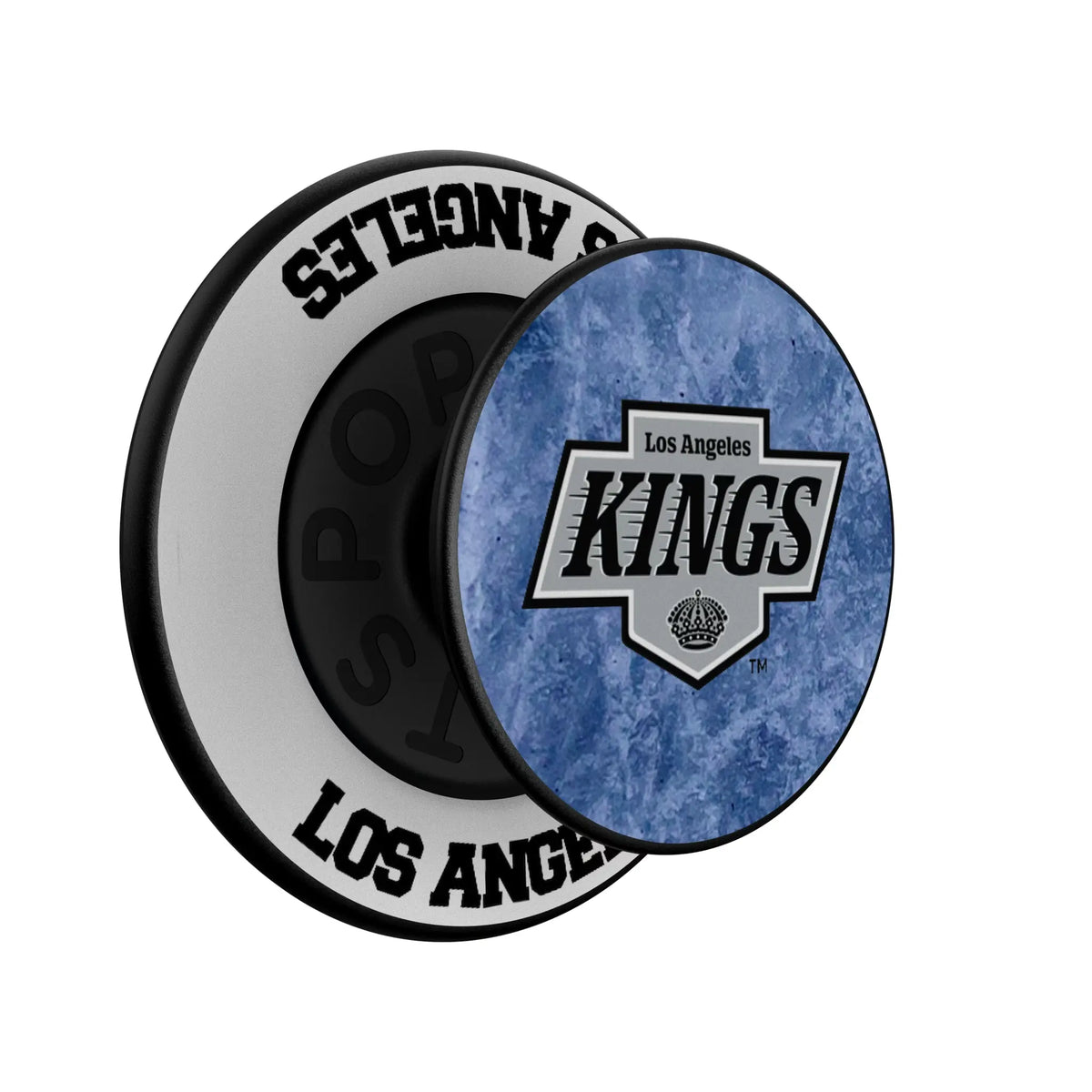 LA Kings Ice Wordmark Popsockets Round Magnetic - Isometric View