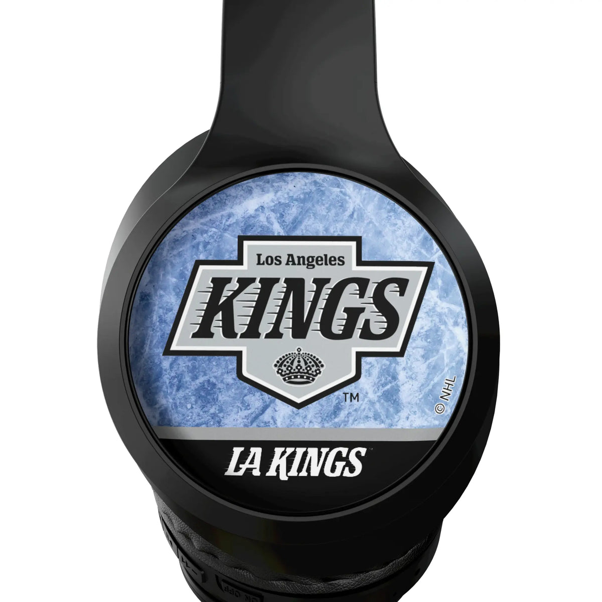 LA Kings Ice Wordmark Wireless Over-Ear Headphones With Case - Detail