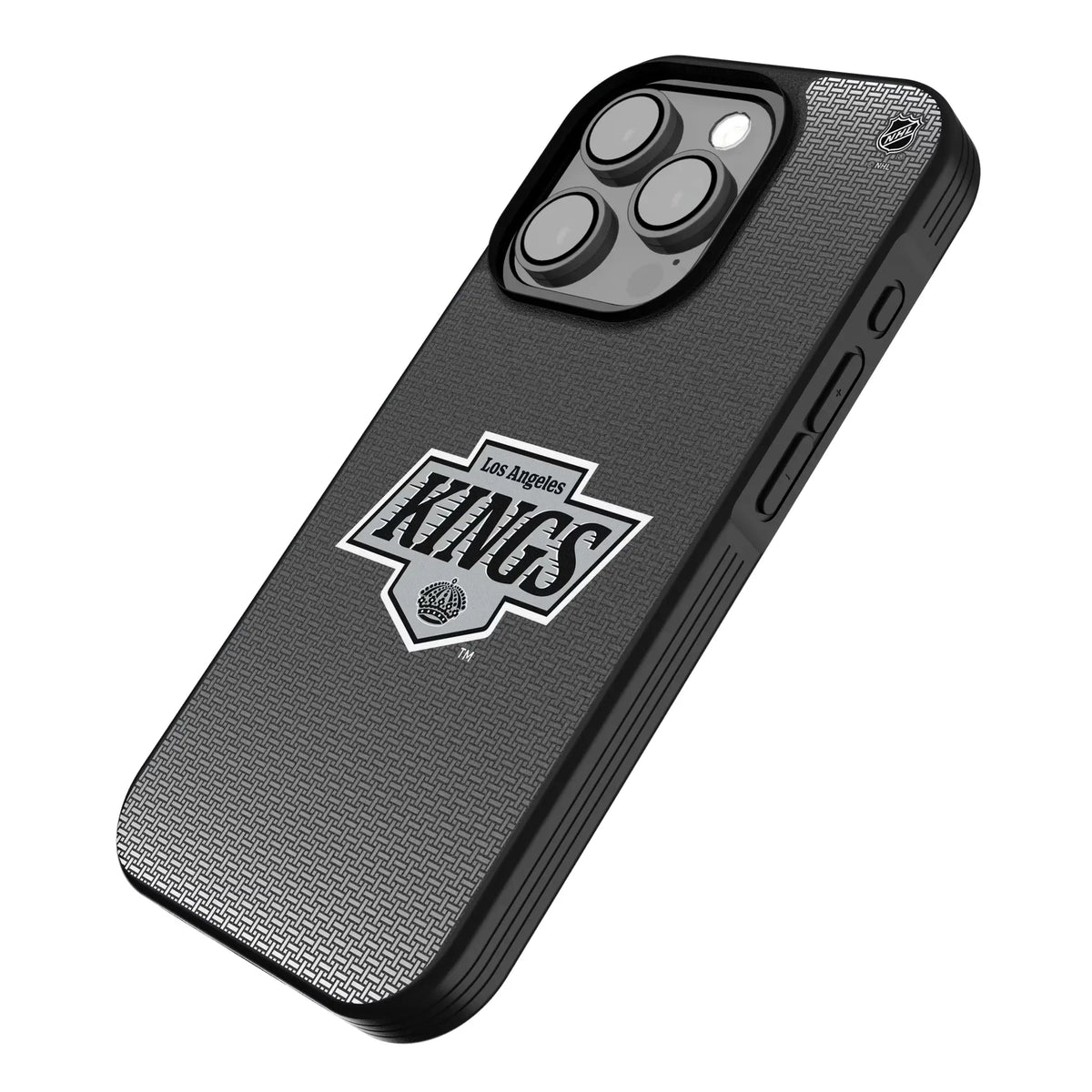 LA Kings Linen iPhone Bump Phone Case for Apple iPhone - Isometric View