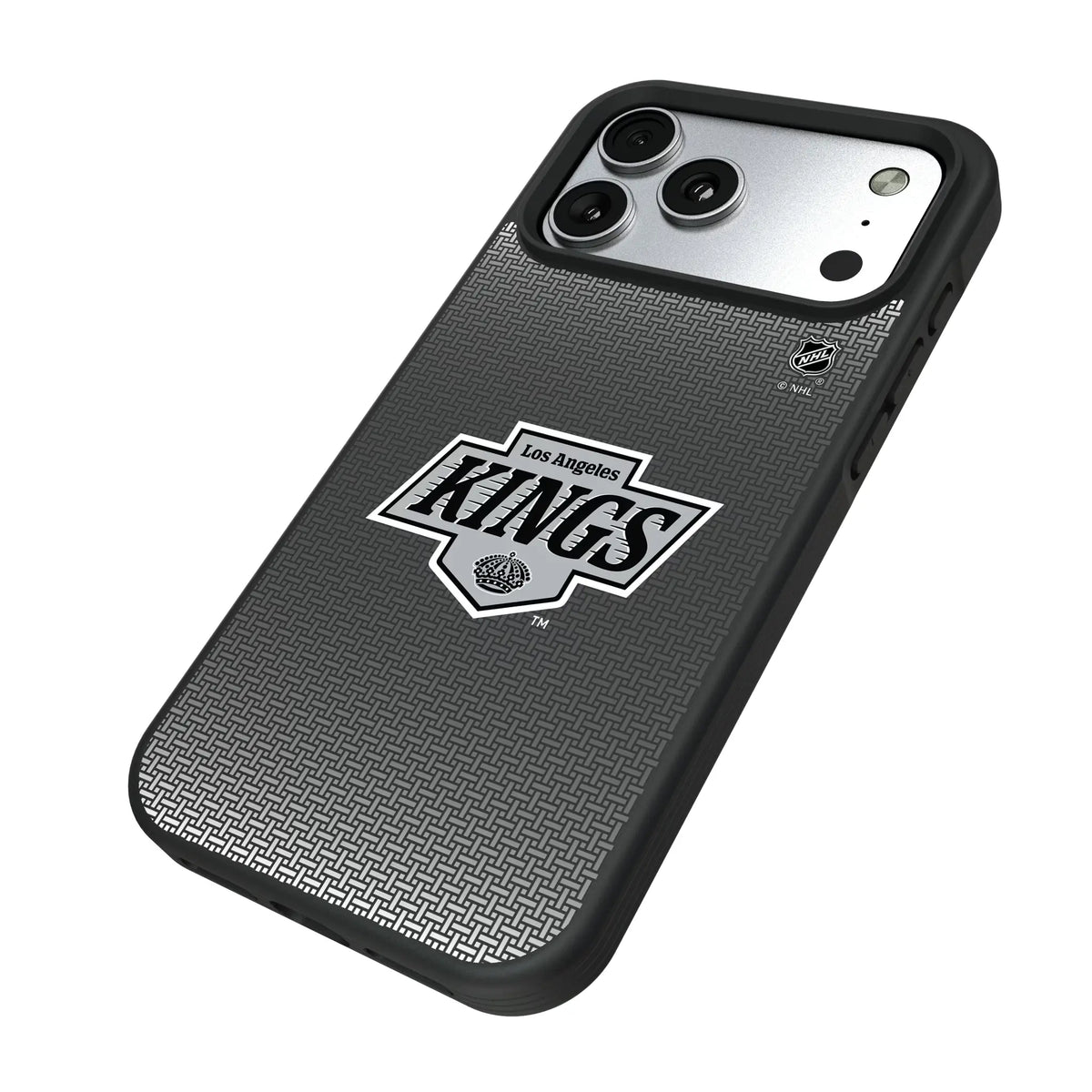 LA Kings Linen iPhone Bump Phone Case for Apple iPhone - Isometric View#Device_iPhone 17 Pro Max
