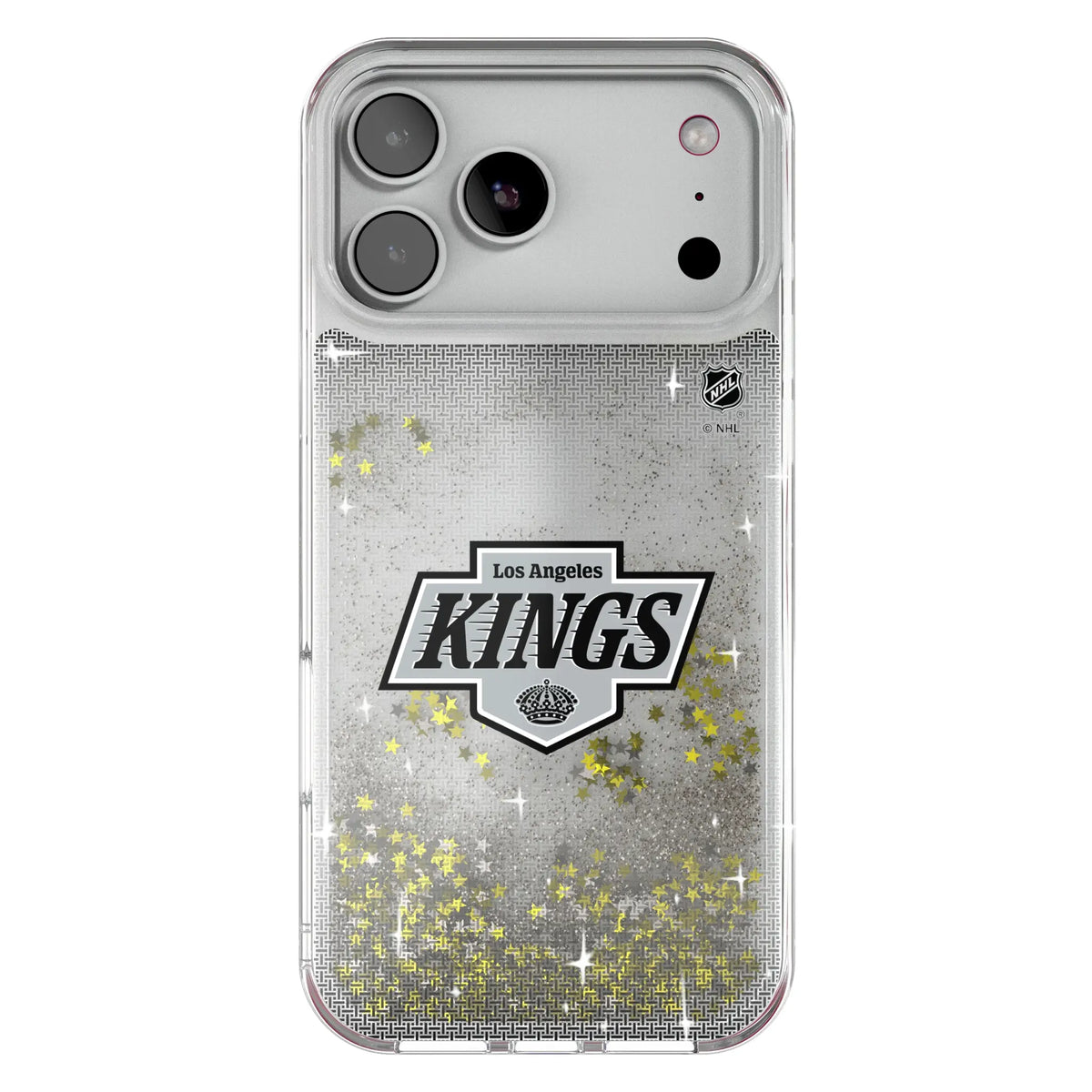 LA Kings Linen Glitter Phone Case for Apple iPhone