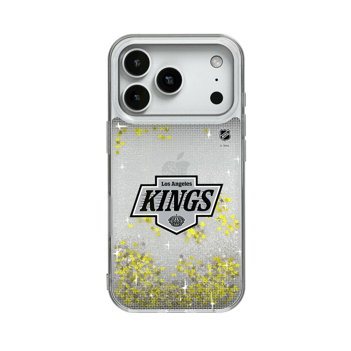 LA Kings Linen Glitter Phone Case for Apple iPhone