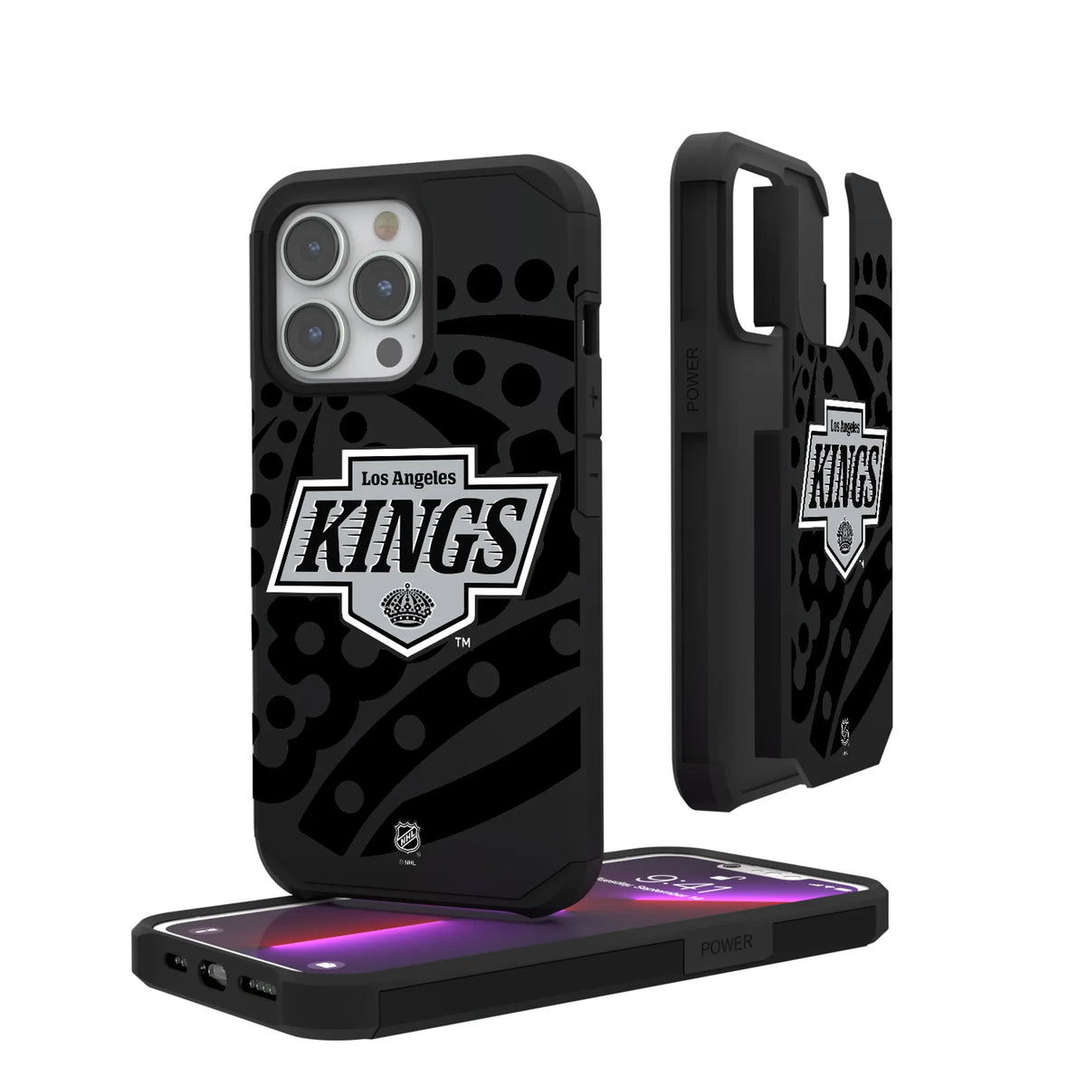 LA Kings Monocolor Tilt iPhone Rugged Phone Case for Apple iPhone