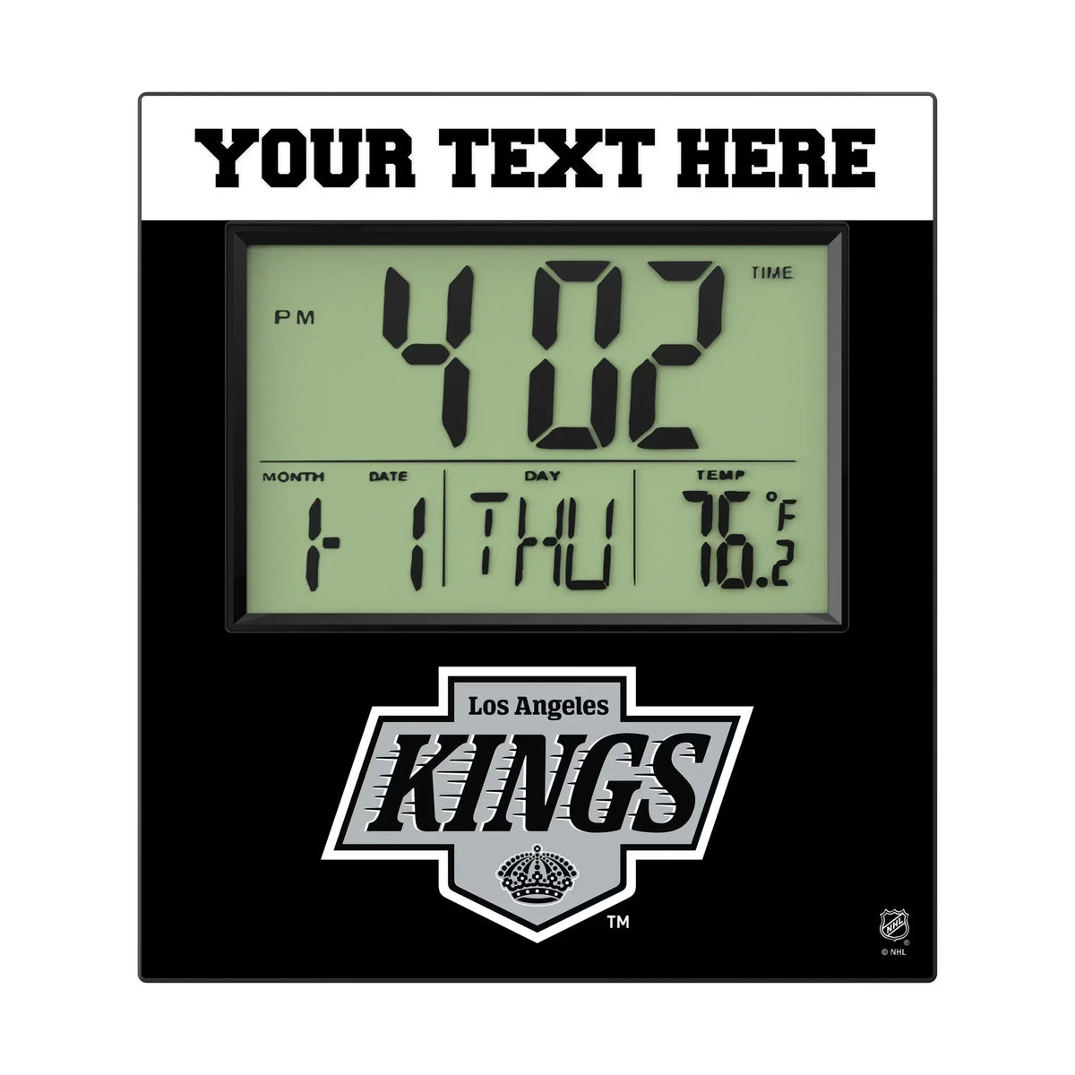 LA Kings Personalized Color Block Wall Clock