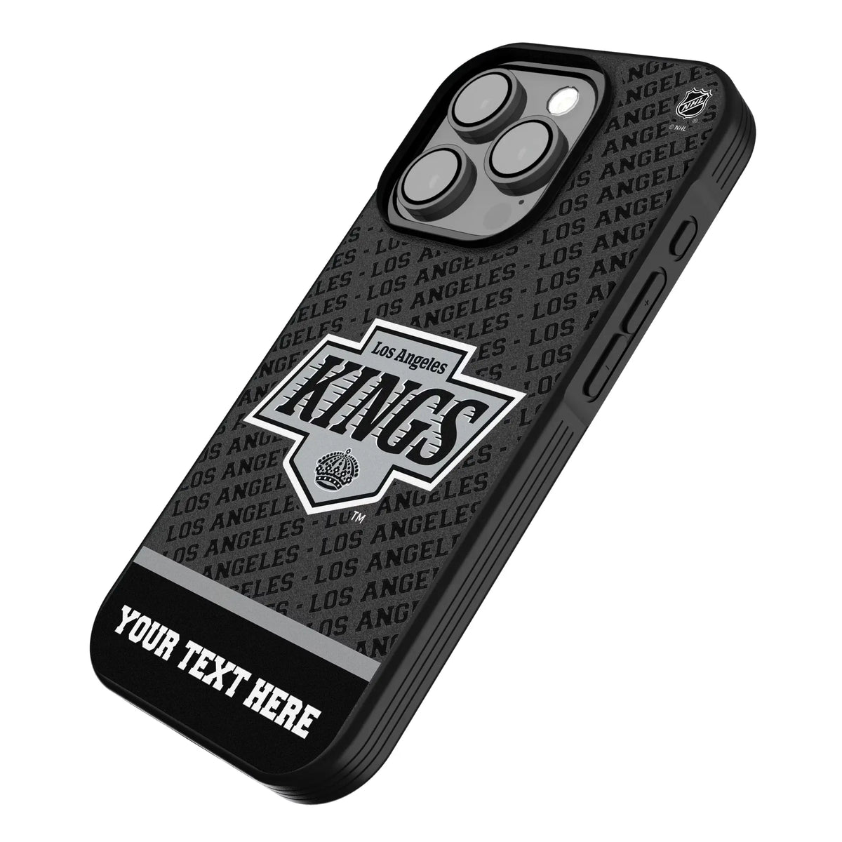 LA Kings Personalized EndZone Plus iPhone Bump Phone Case for Apple iPhone - Isometric View