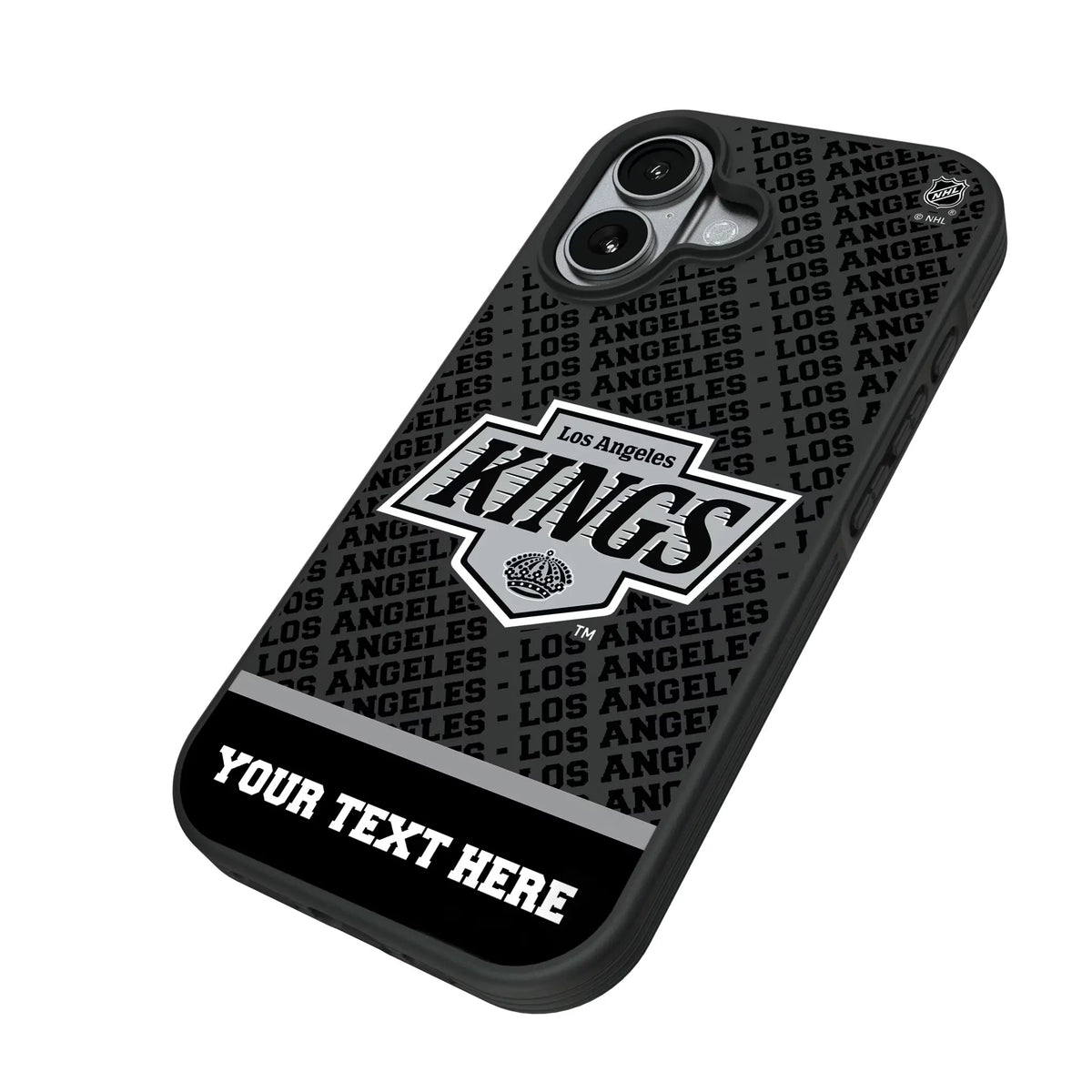 LA Kings Personalized EndZone Plus iPhone Bump Phone Case for Apple iPhone - Isometric View#Device_iPhone 17