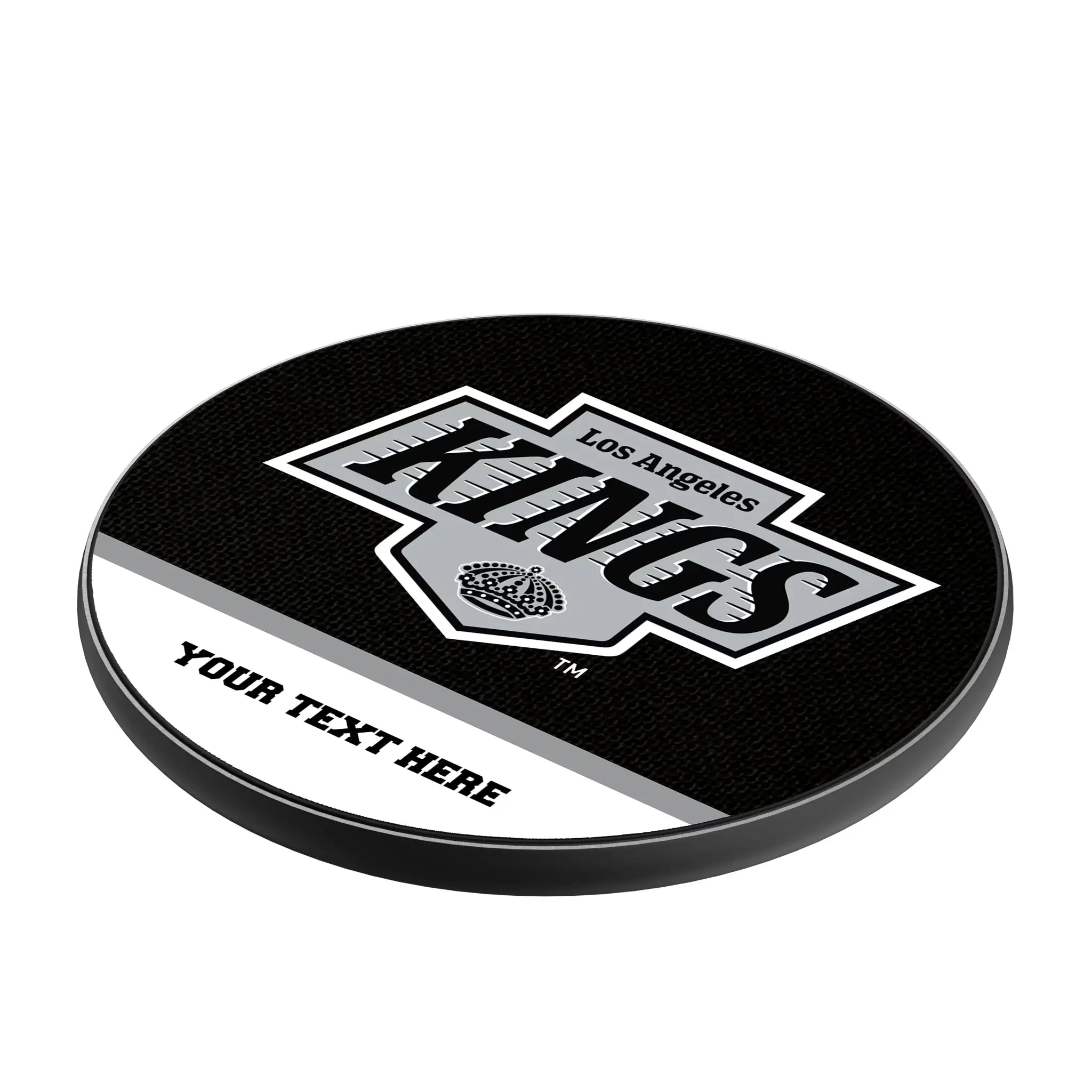 LA Kings Personalized Endzone Solid 15-Watt Wireless Charger - Isometric View