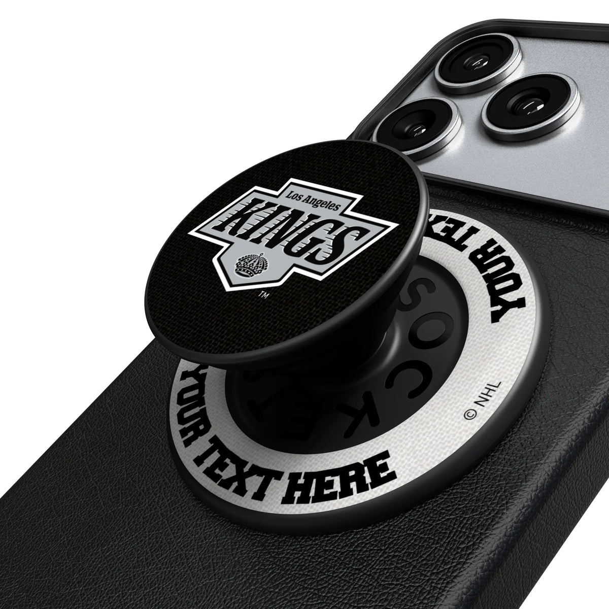 LA Kings Personalized Endzone Solid Popsockets Round Magnetic