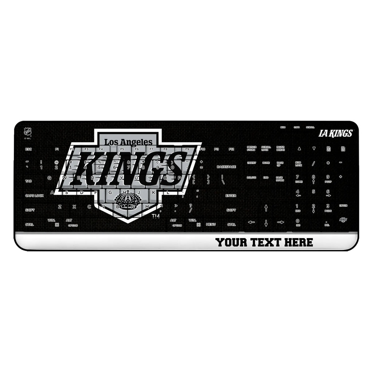 LA Kings Personalized Endzone Solid Wireless USB Keyboard