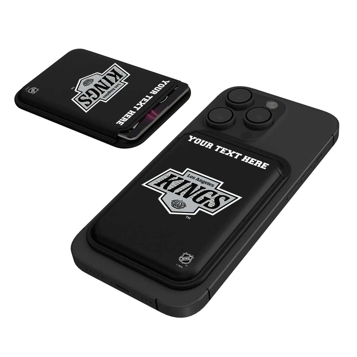 LA Kings Personalized Insignia Black Magnetic Credit Card Wallet