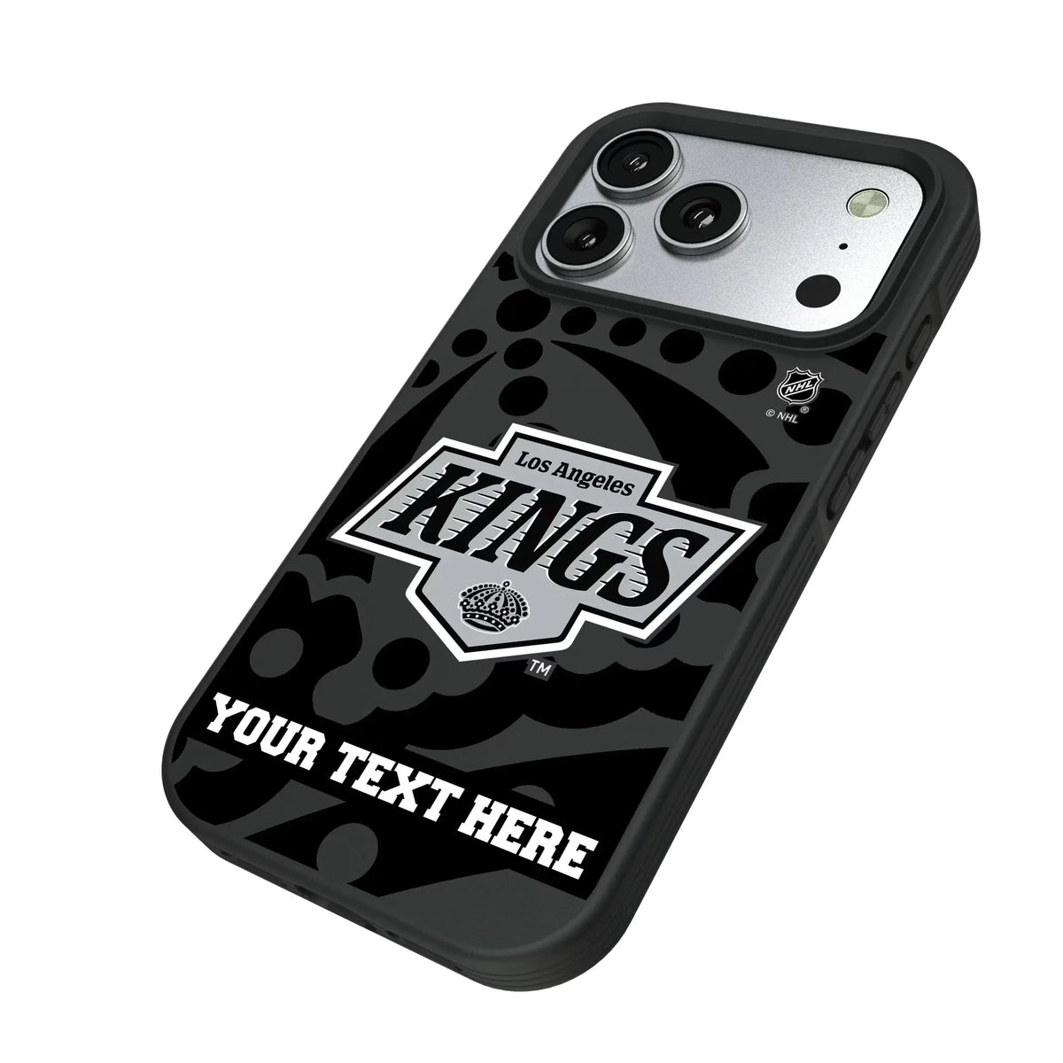 LA Kings Personalized Tilt iPhone Bump Phone Case for Apple iPhone - Isometric View#Device_iPhone 17 Pro