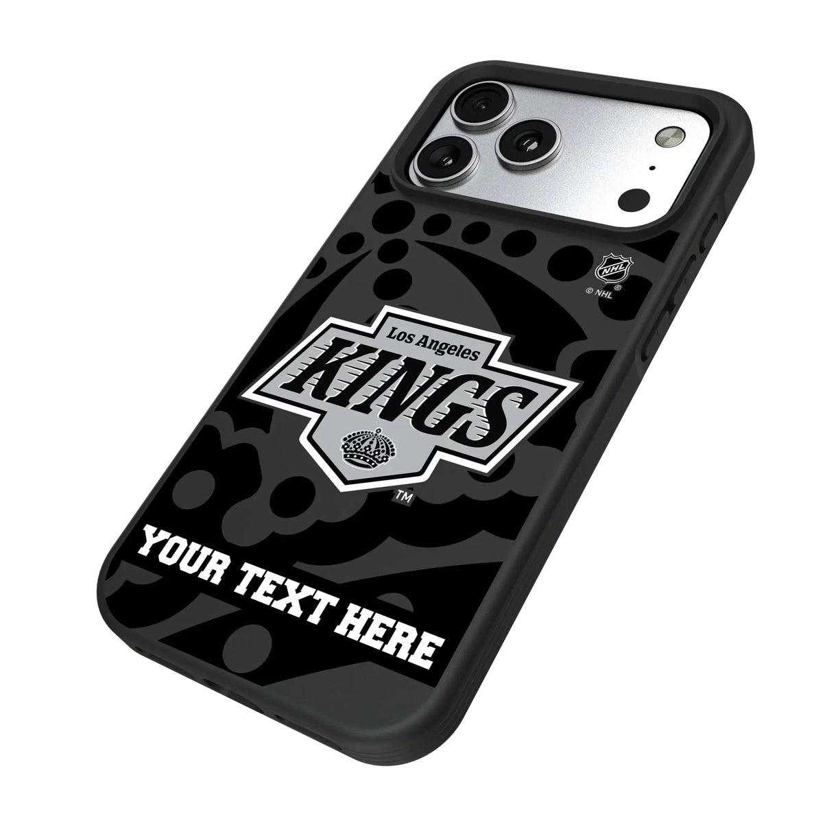 LA Kings Personalized Tilt iPhone Bump Phone Case for Apple iPhone - Isometric View#Device_iPhone 17 Pro Max