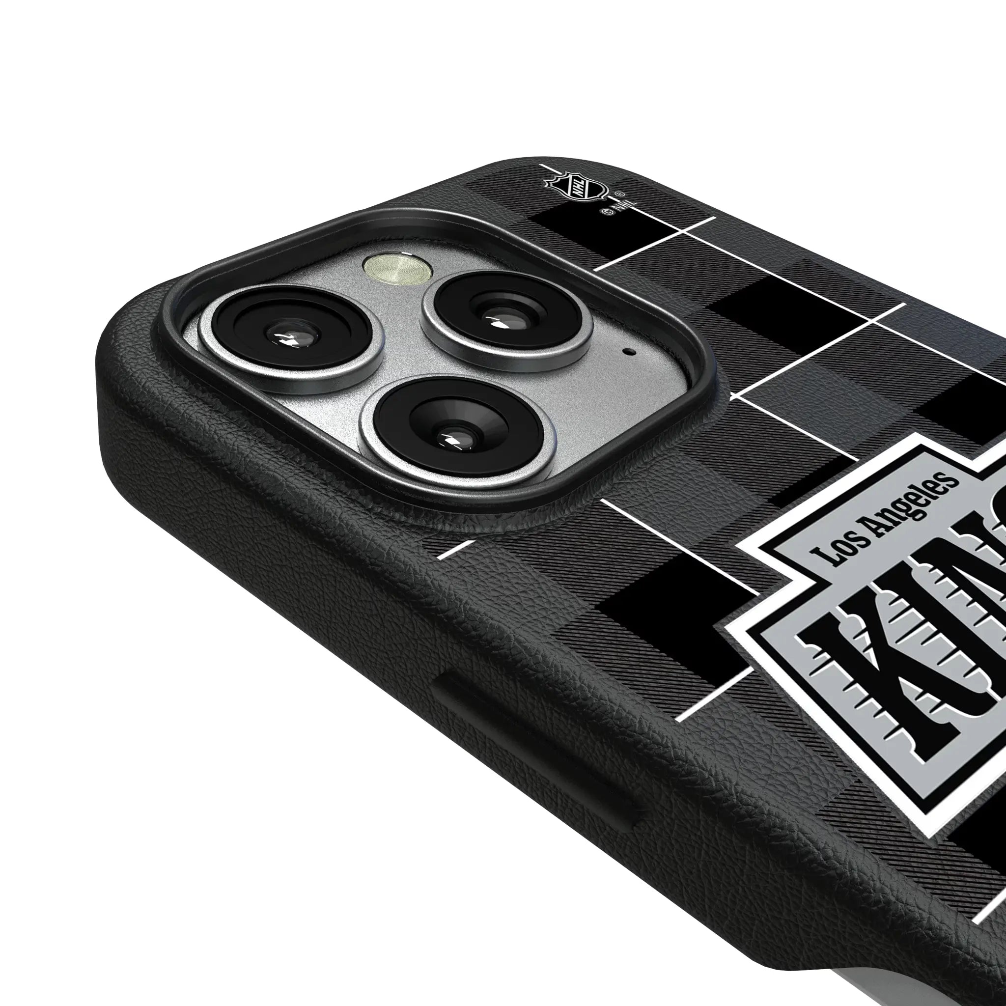 LA Kings Plaid iPhone MagSafe Compatible Phone Case for Apple iPhone - Detail