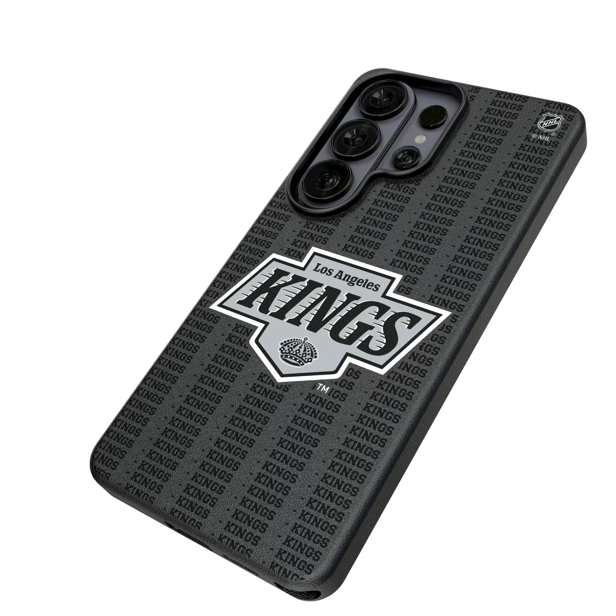 LA Kings Text Backdrop Galaxy MagSafe Compatible Phone Case for Samsung Galaxy - Isometric View#Device_Galaxy S26 Ultra