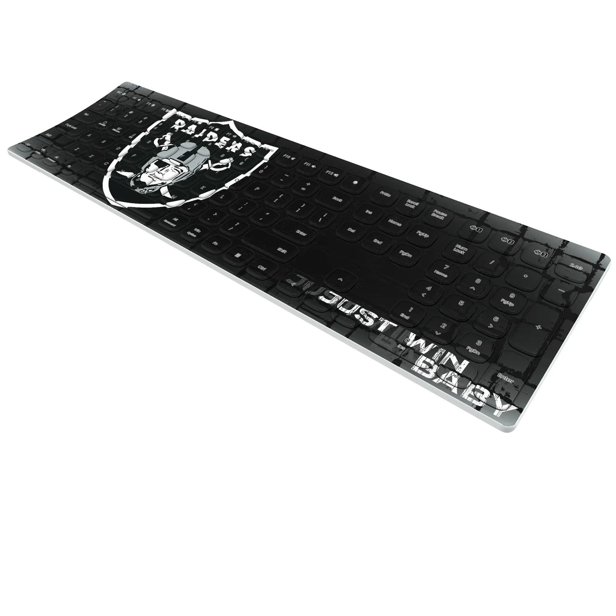 Las Vegas Raiders Brick KKB605 Curved Wireless Keyboard - Isometric View