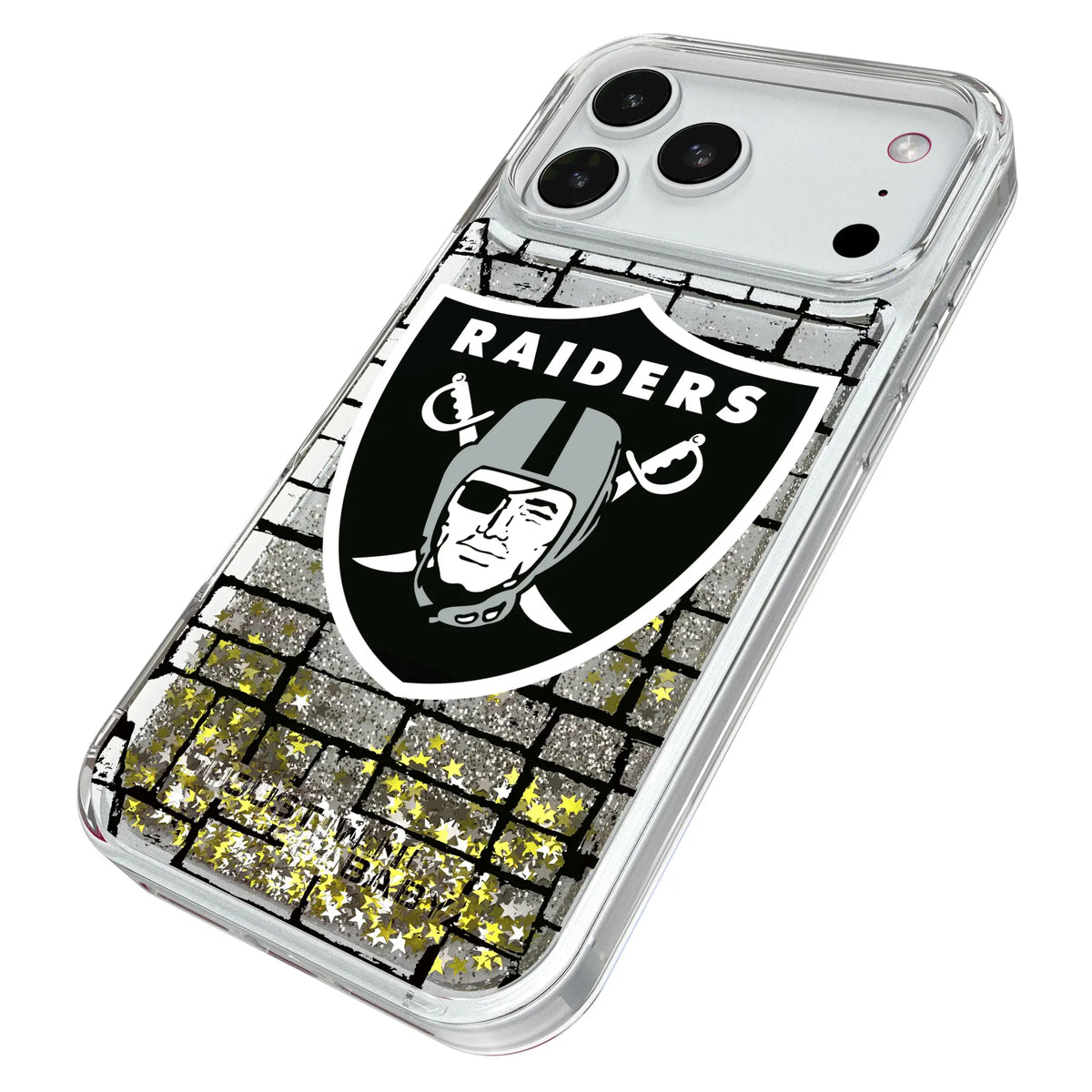 Las Vegas Raiders Brick iPhone Glitter Phone Case for Apple iPhone - Isometric View#Device_iPhone 18 Pro Max