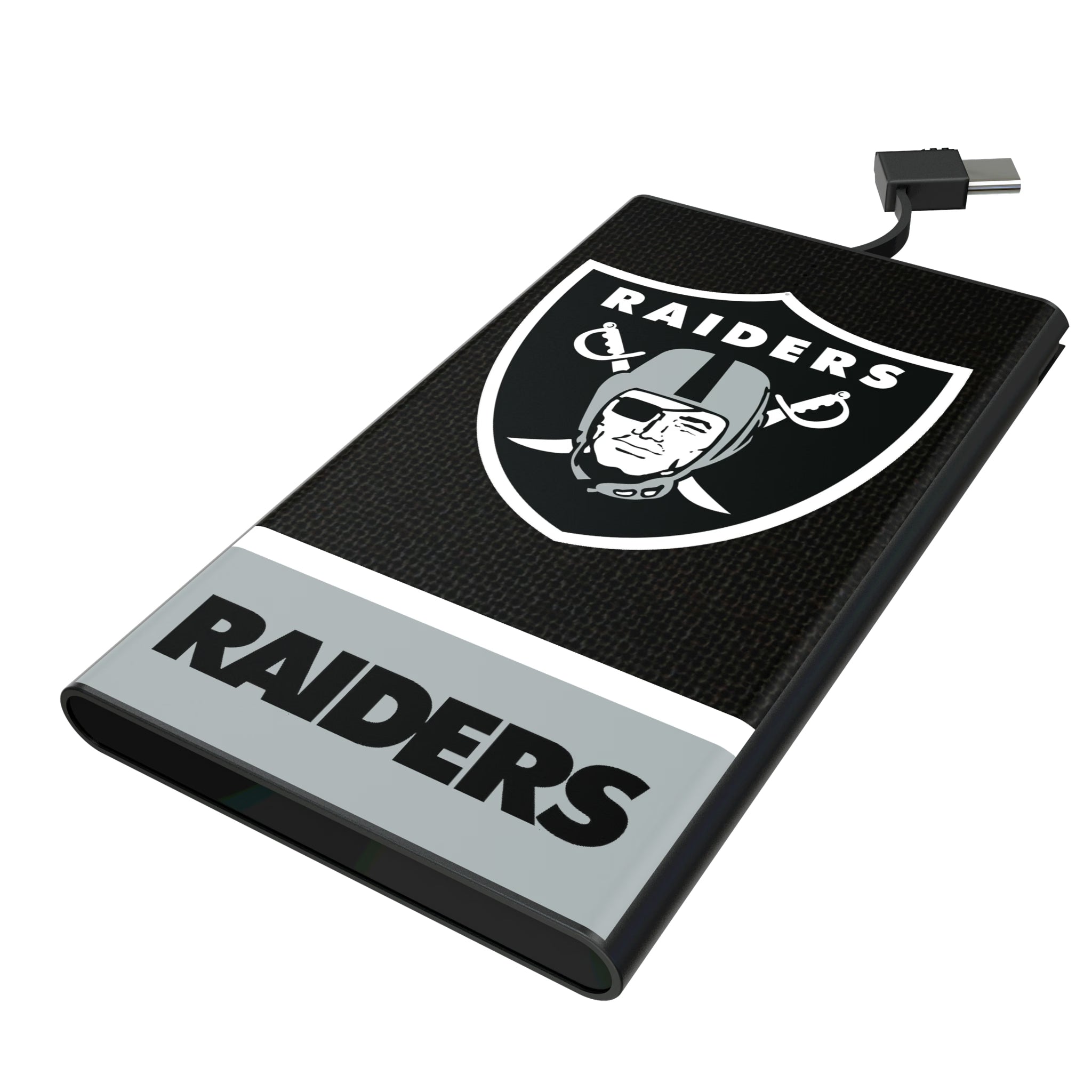 Las Vegas Raiders Endzone Solid 5000mAh Flat Powerbank