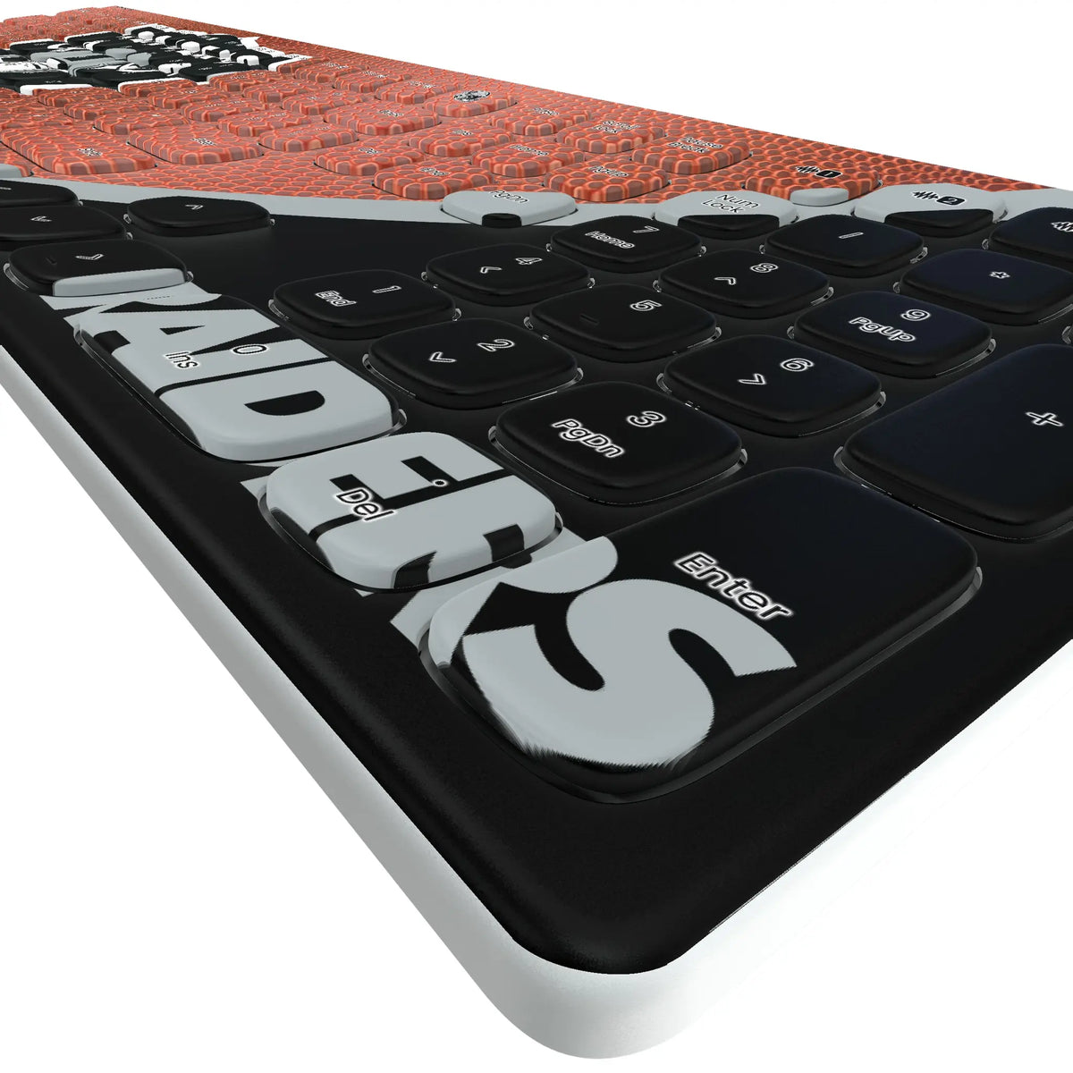 Las Vegas Raiders Football KKB605 Curved Wireless Keyboard - Detail