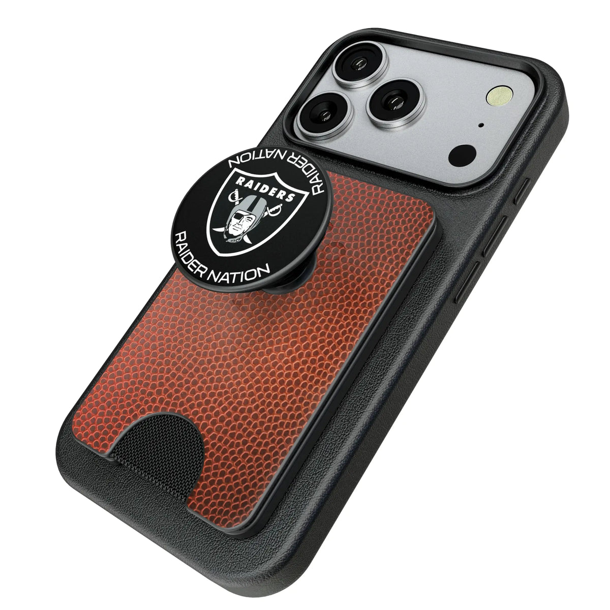 Las Vegas Raiders Football Popsockets Wallet Magnetic - Isometric View