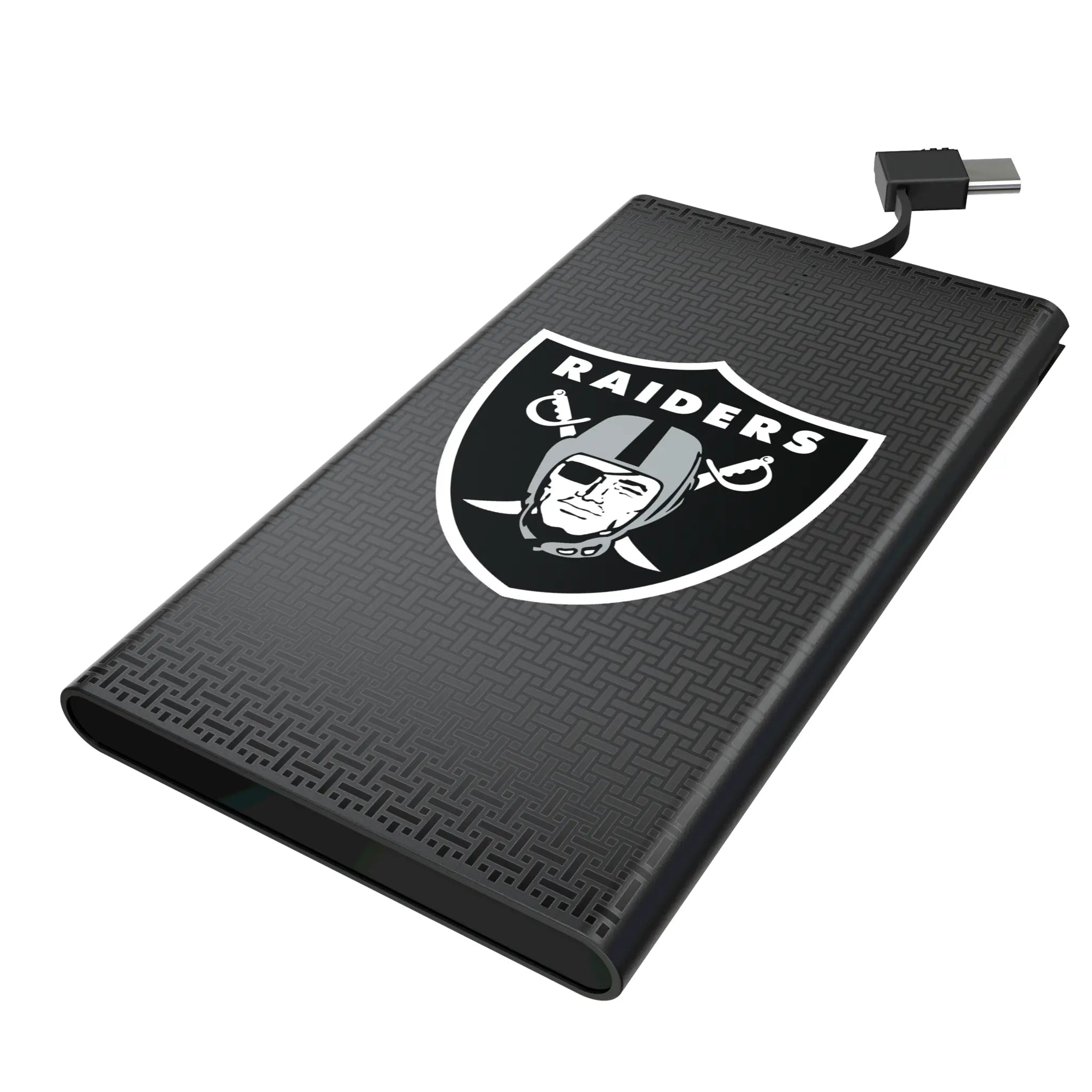 Las Vegas Raiders Linen 5000mAh Flat Power Bank