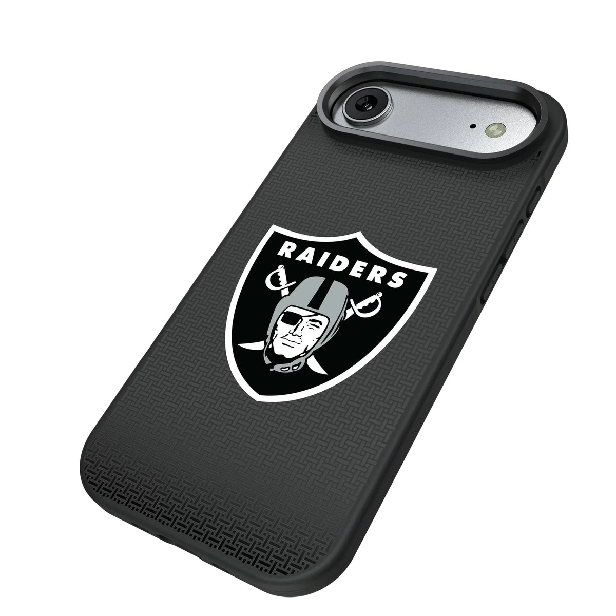 Las Vegas Raiders Linen iPhone Bump Phone Case for Apple iPhone - Isometric View#Device_iPhone Air
