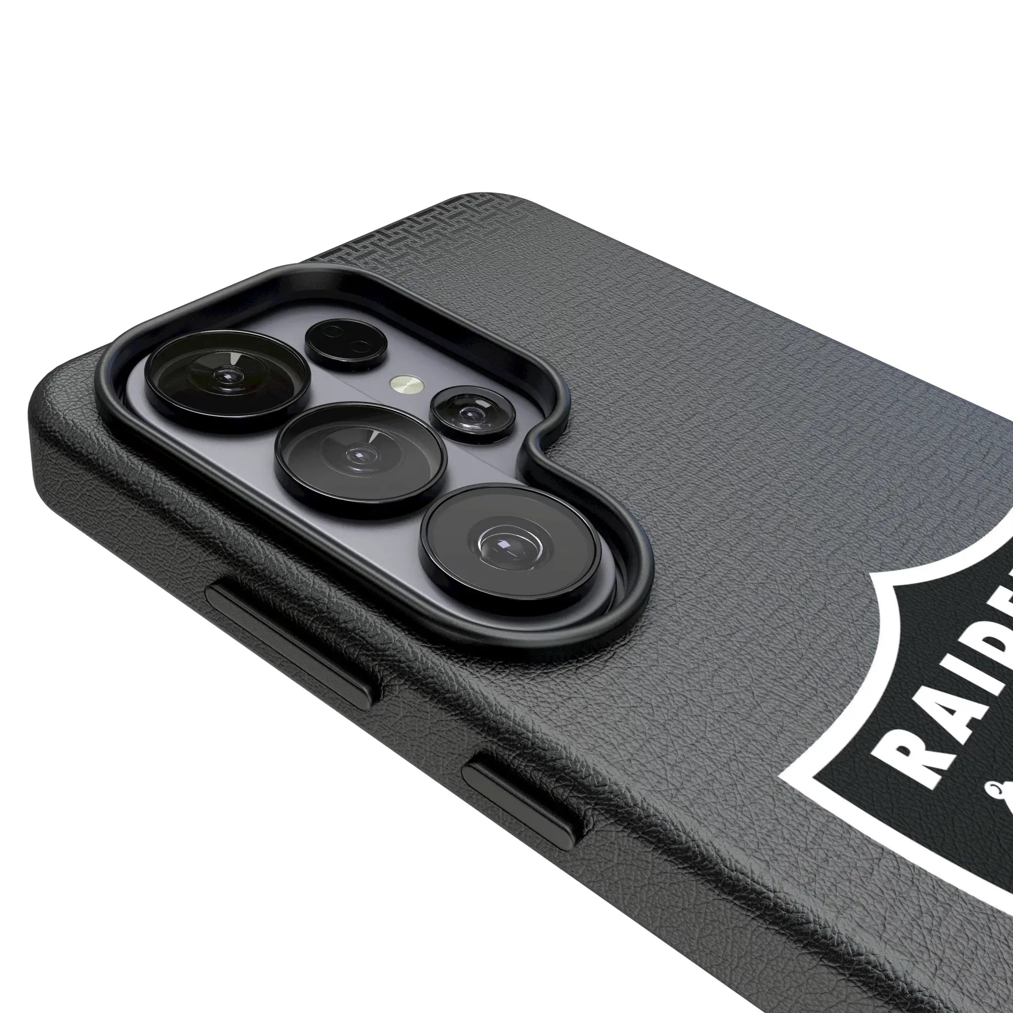 Las Vegas Raiders Linen Galaxy MagSafe Compatible Phone Case for Samsung Galaxy - Detail#Device_Galaxy S26 Ultra
