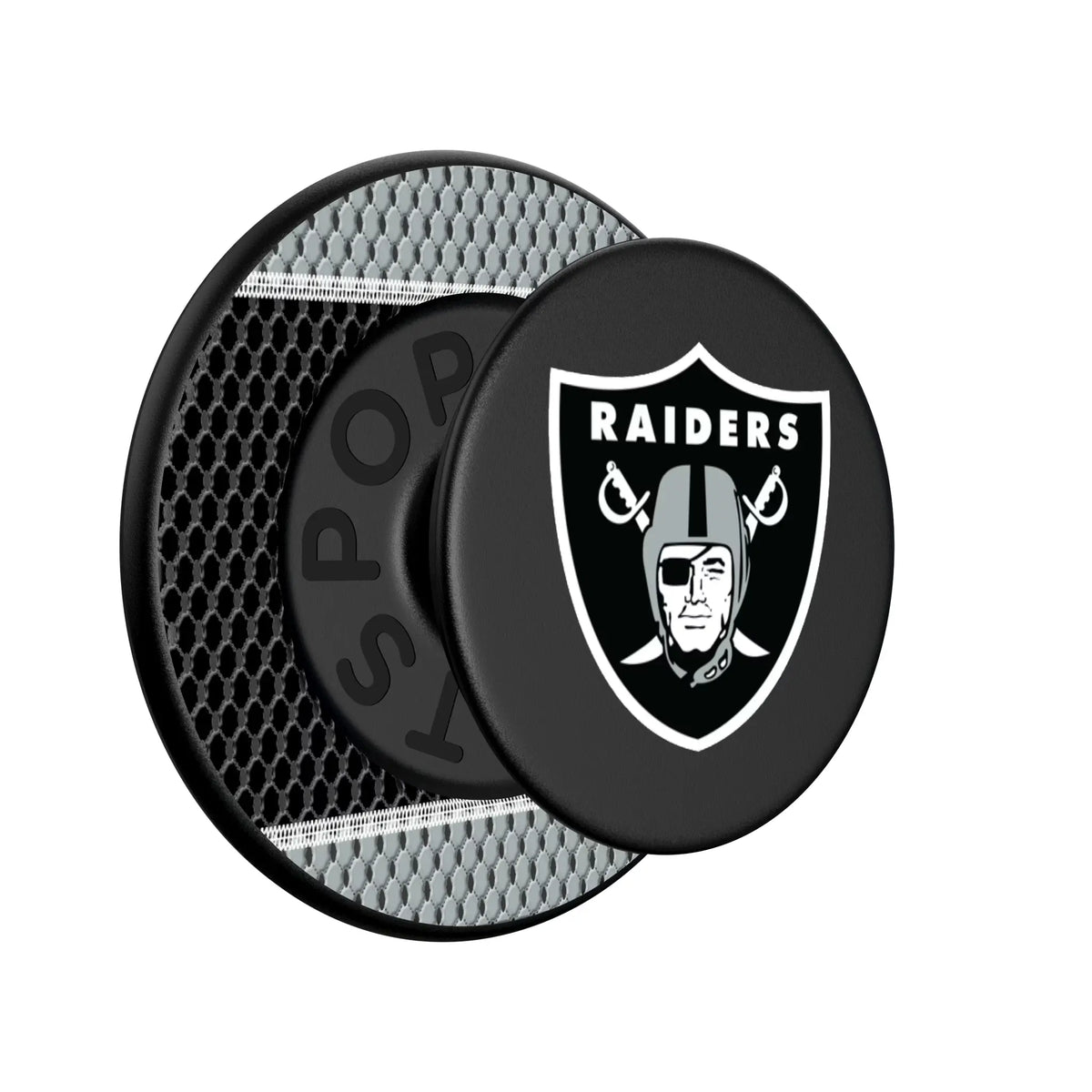 Las Vegas Raiders Mesh Popsockets Round Magnetic - Isometric View