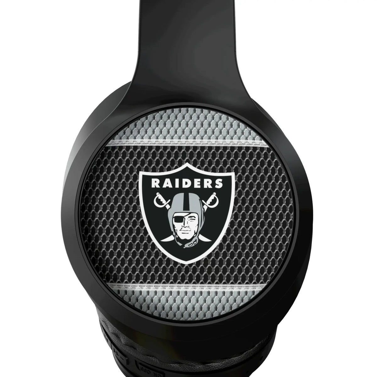 Las Vegas Raiders Mesh Wireless Over-Ear Headphones With Case - Detail