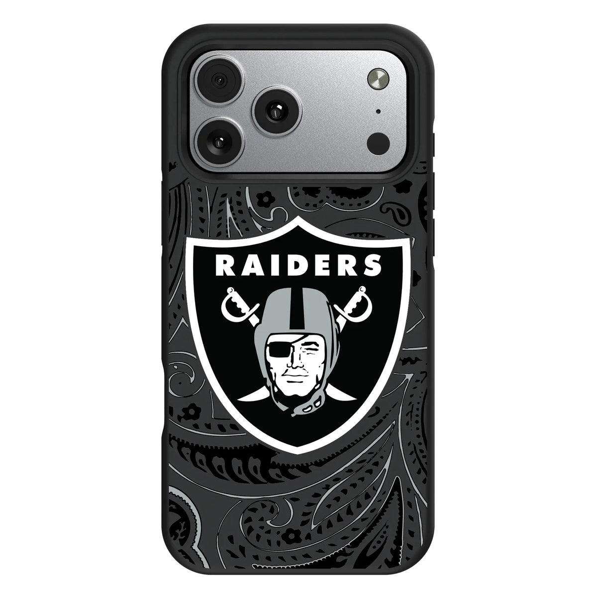 Las Vegas Raiders Paisley iPhone Bump Phone Case for Apple iPhone#Device_iPhone 17 Pro Max