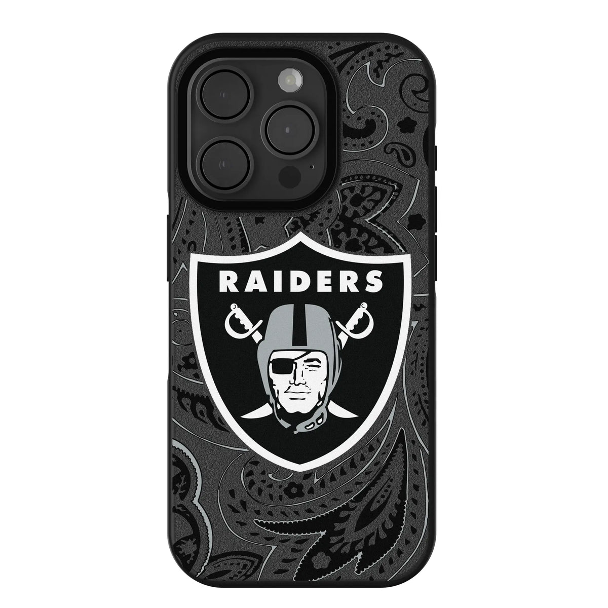 Las Vegas Raiders Paisley iPhone Bump Phone Case for Apple iPhone