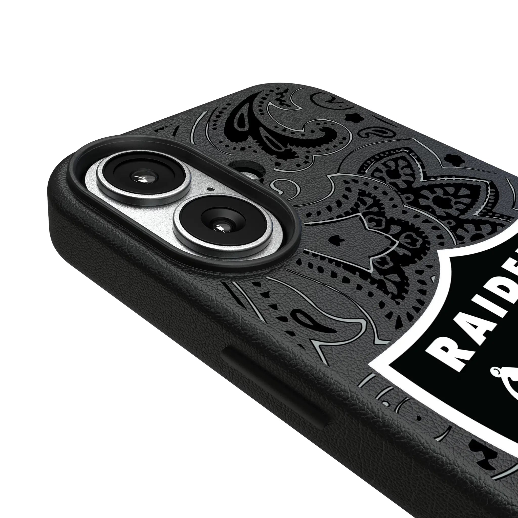 Las Vegas Raiders Paisley iPhone MagSafe Compatible Phone Case for Apple iPhone - Detail#Device_iPhone 17