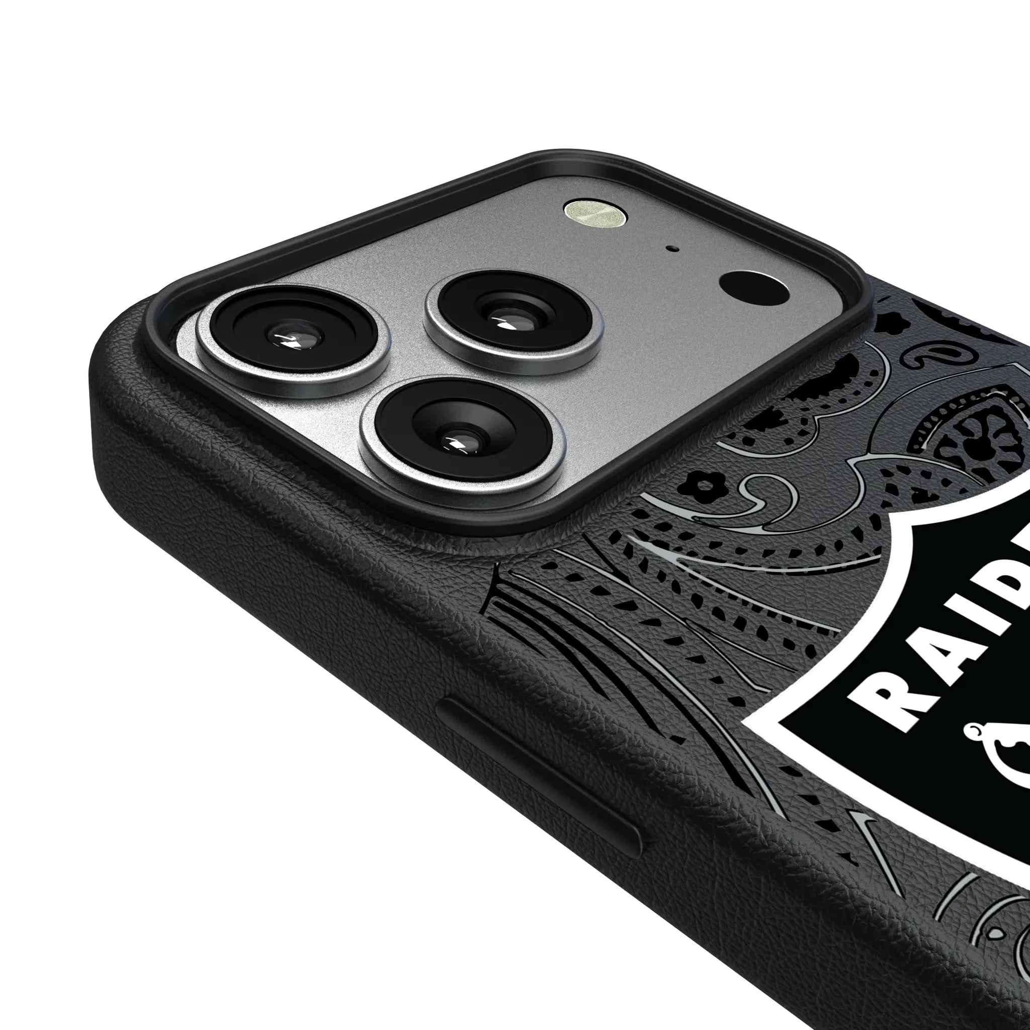 Las Vegas Raiders Paisley iPhone MagSafe Compatible Phone Case for Apple iPhone - Detail#Device_iPhone 17 Pro